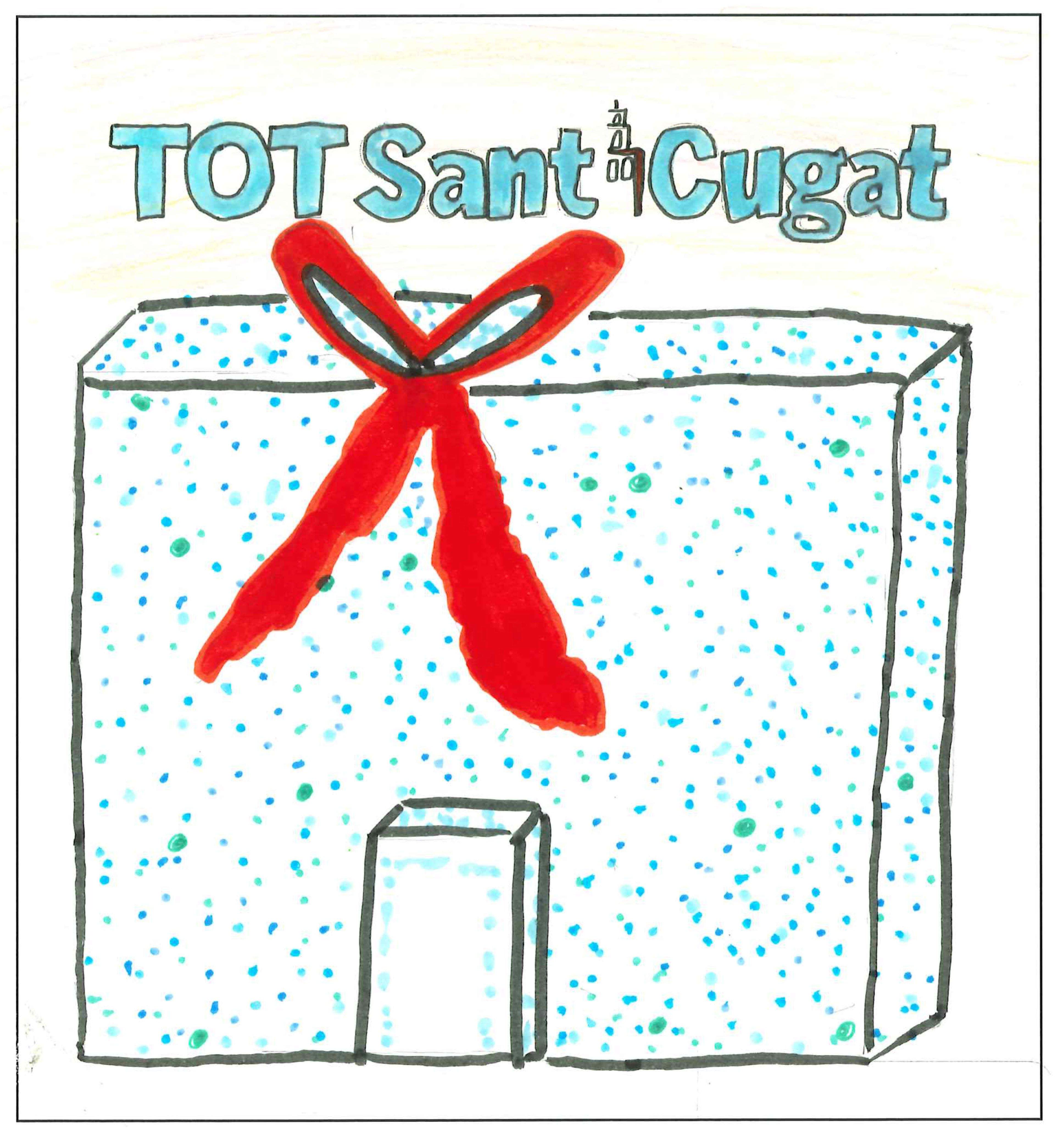 Postal de l'Escola Pi d'en Xandri del concurs del TOT Sant Cugat 