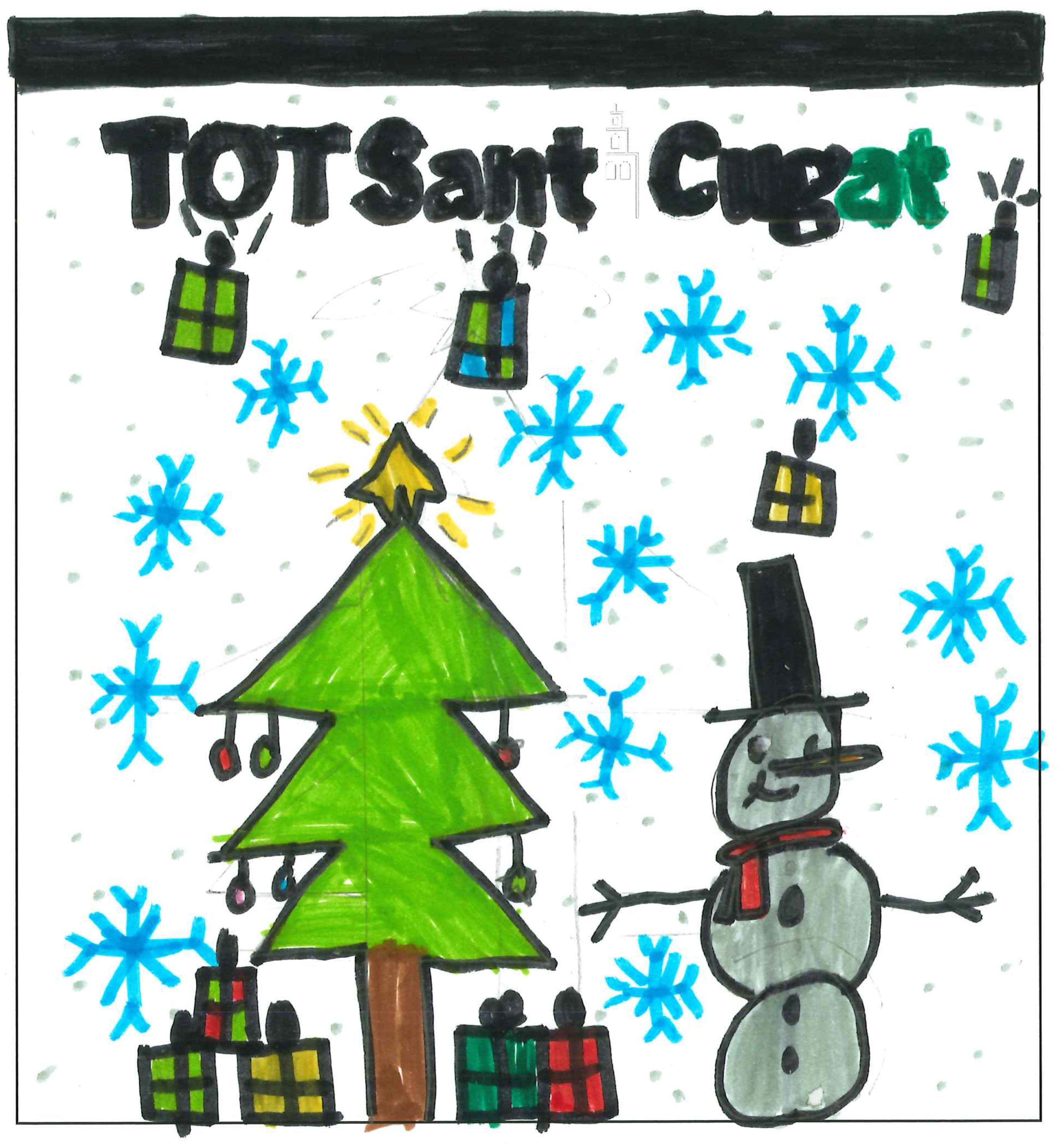 Postal de l'Escola Pi d'en Xandri del concurs del TOT Sant Cugat 