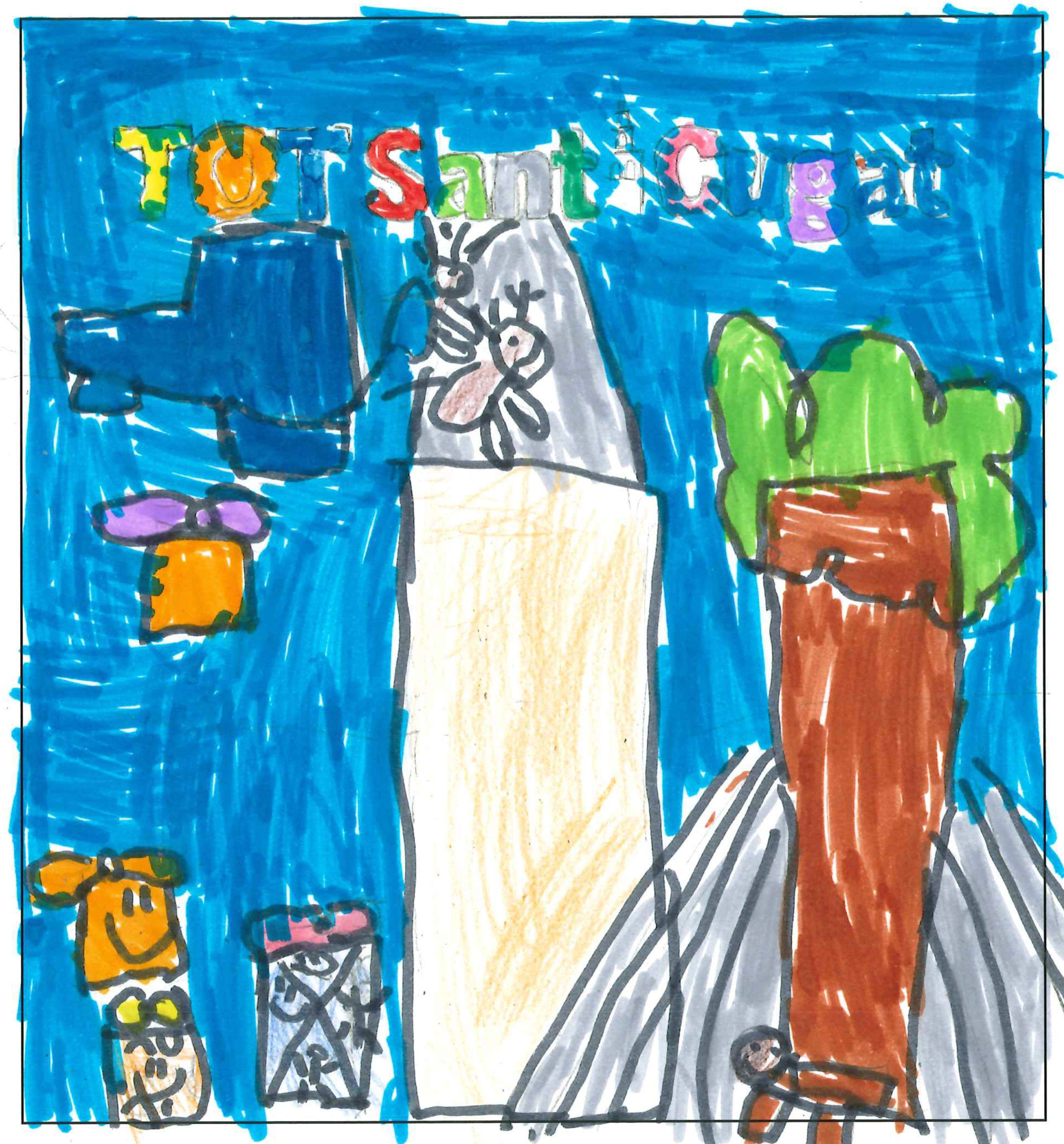 Postal de l'Escola Pi d'en Xandri del concurs del TOT Sant Cugat 