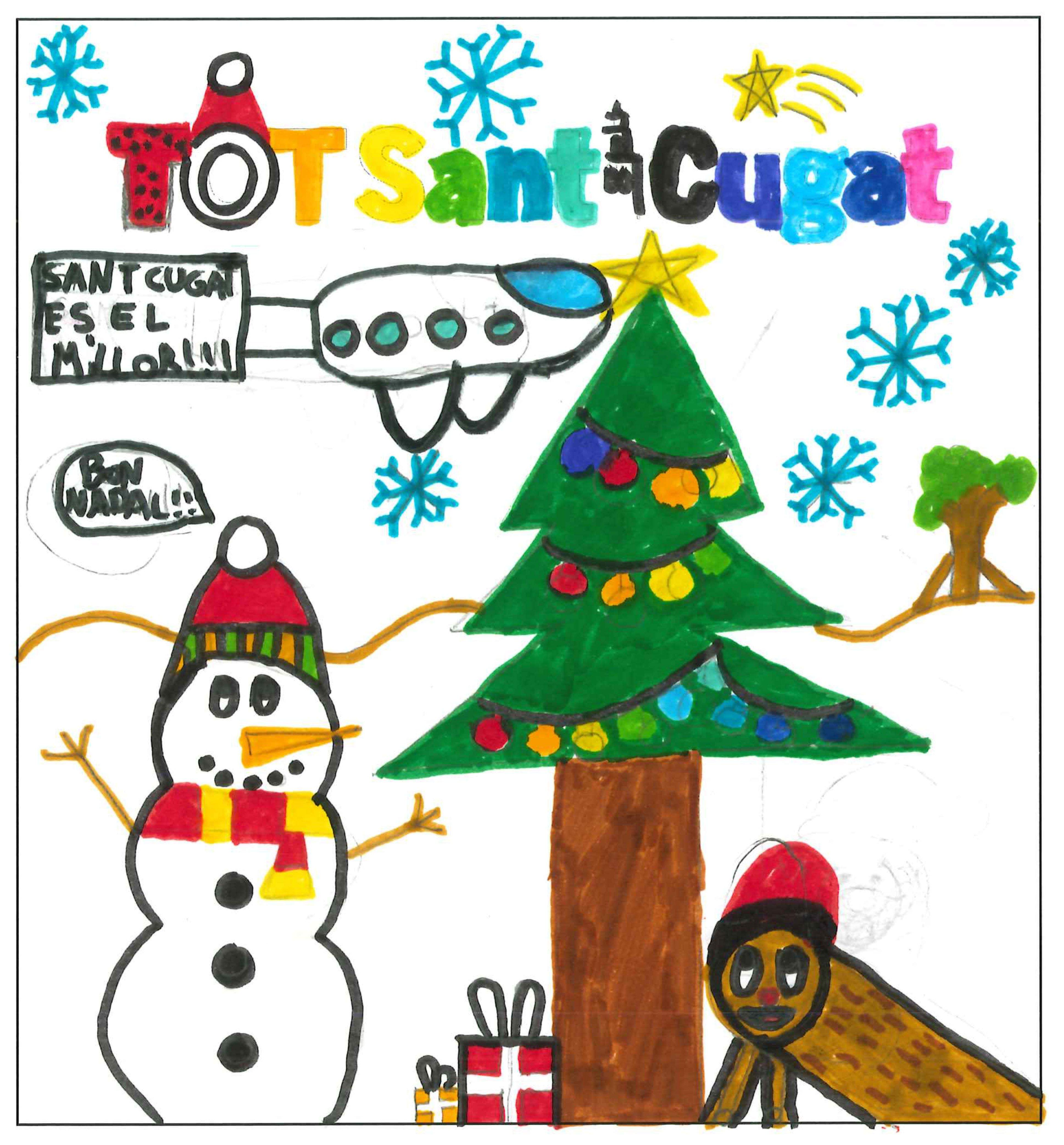 Postal de l'Escola Pi d'en Xandri del concurs del TOT Sant Cugat 