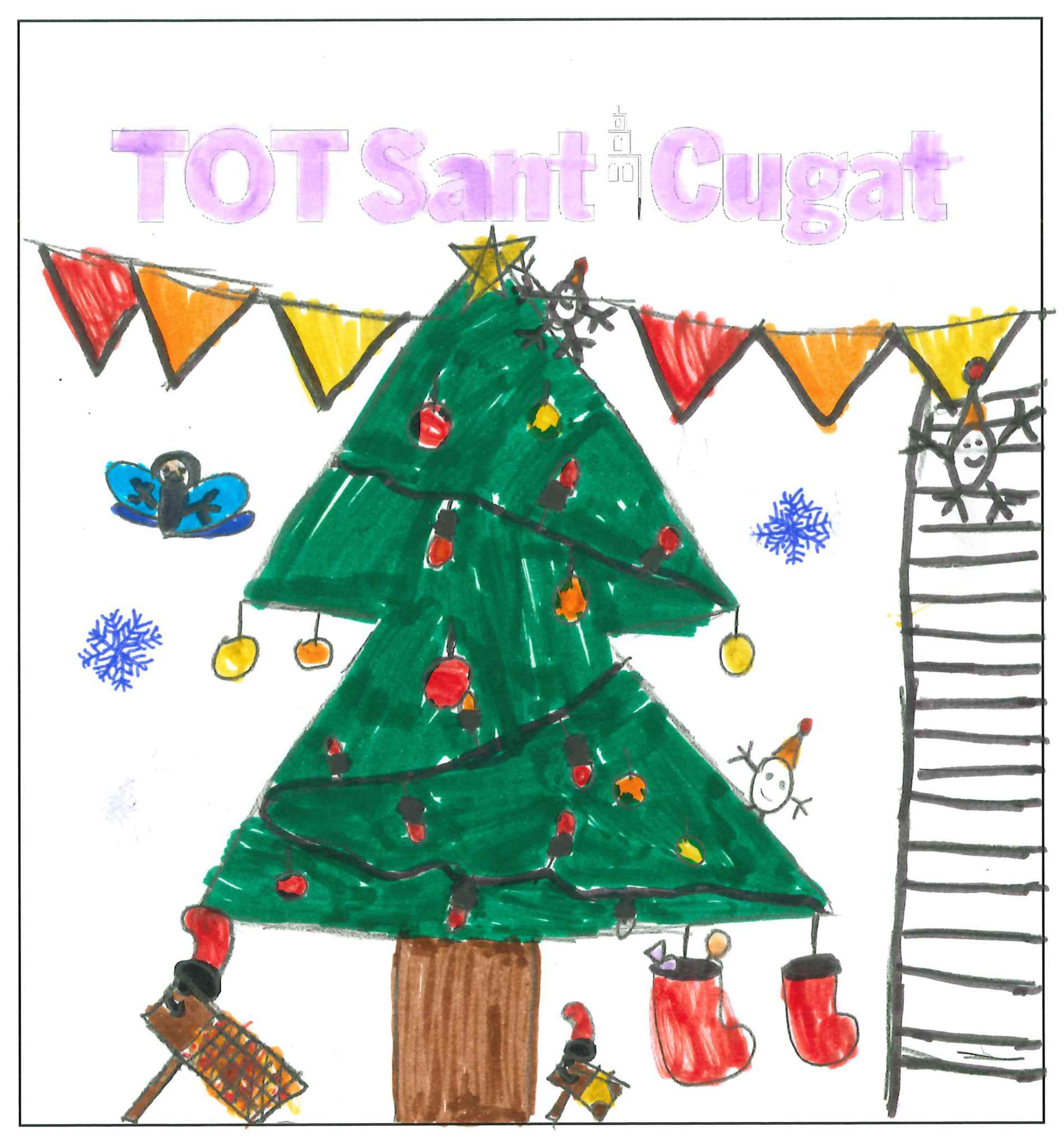 Postal de l'Escola Pi d'en Xandri del concurs del TOT Sant Cugat 