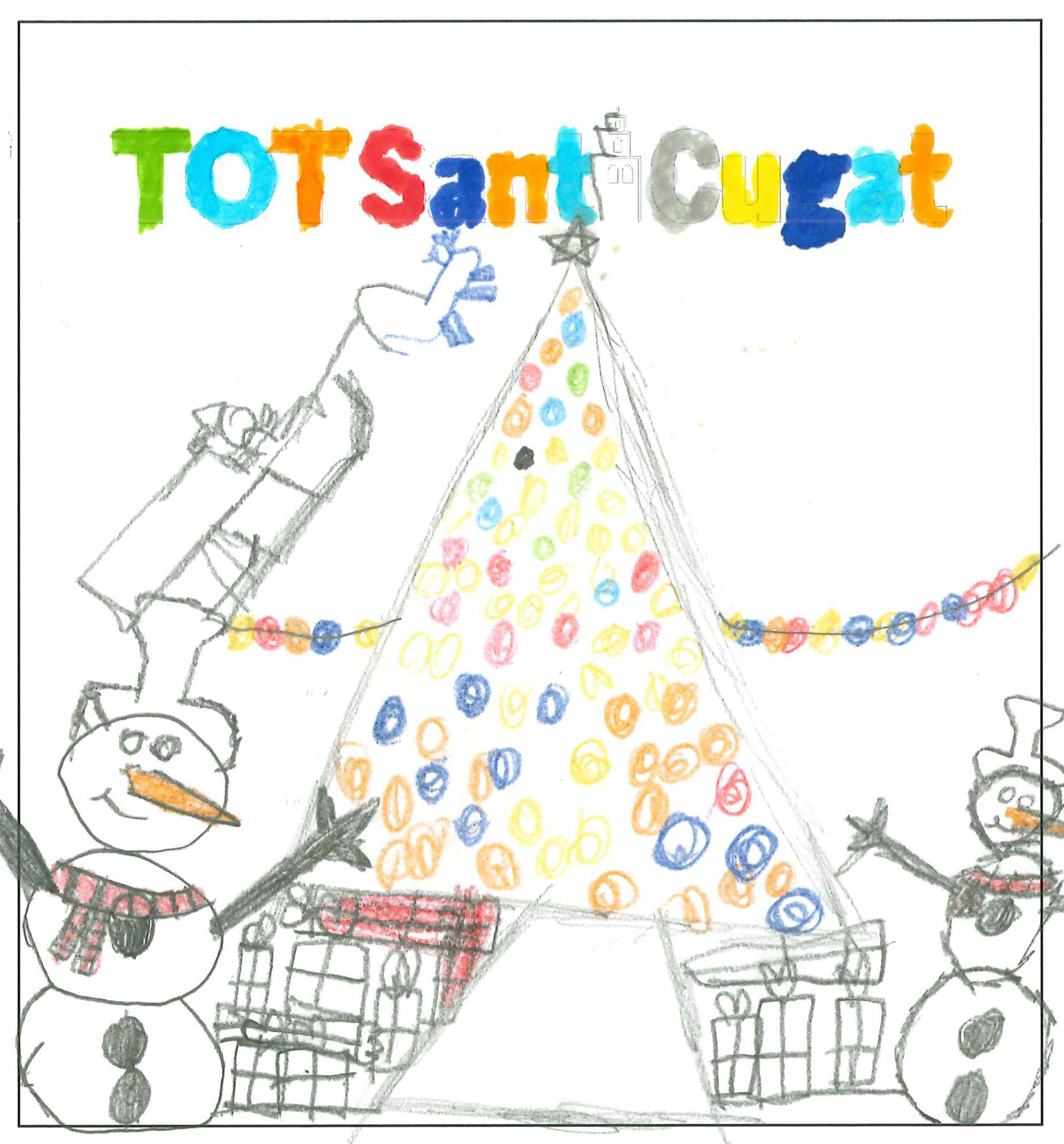 Postal de l'Escola Pi d'en Xandri del concurs del TOT Sant Cugat 