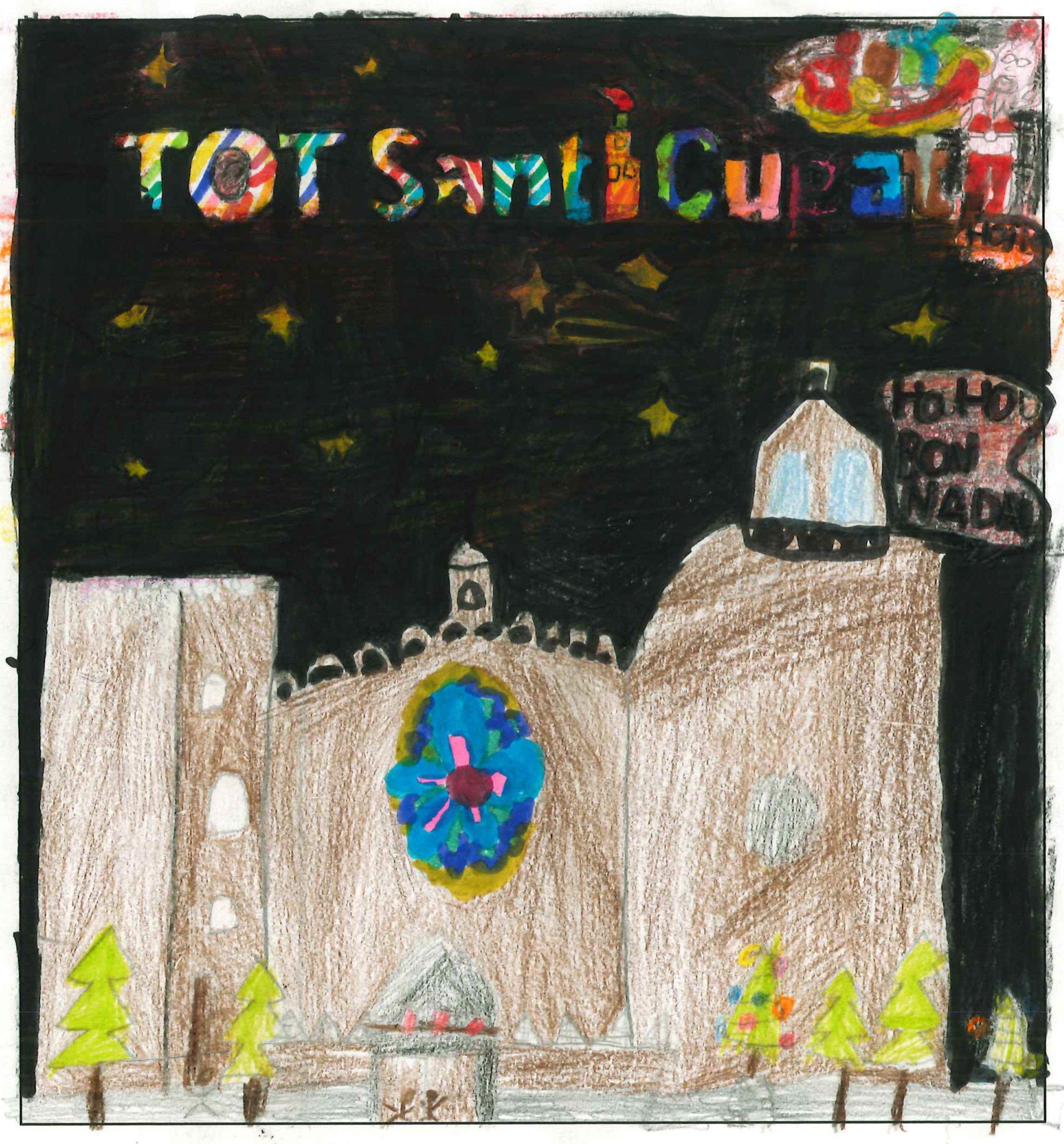 Postal de l'Escola Pi d'en Xandri del concurs del TOT Sant Cugat 