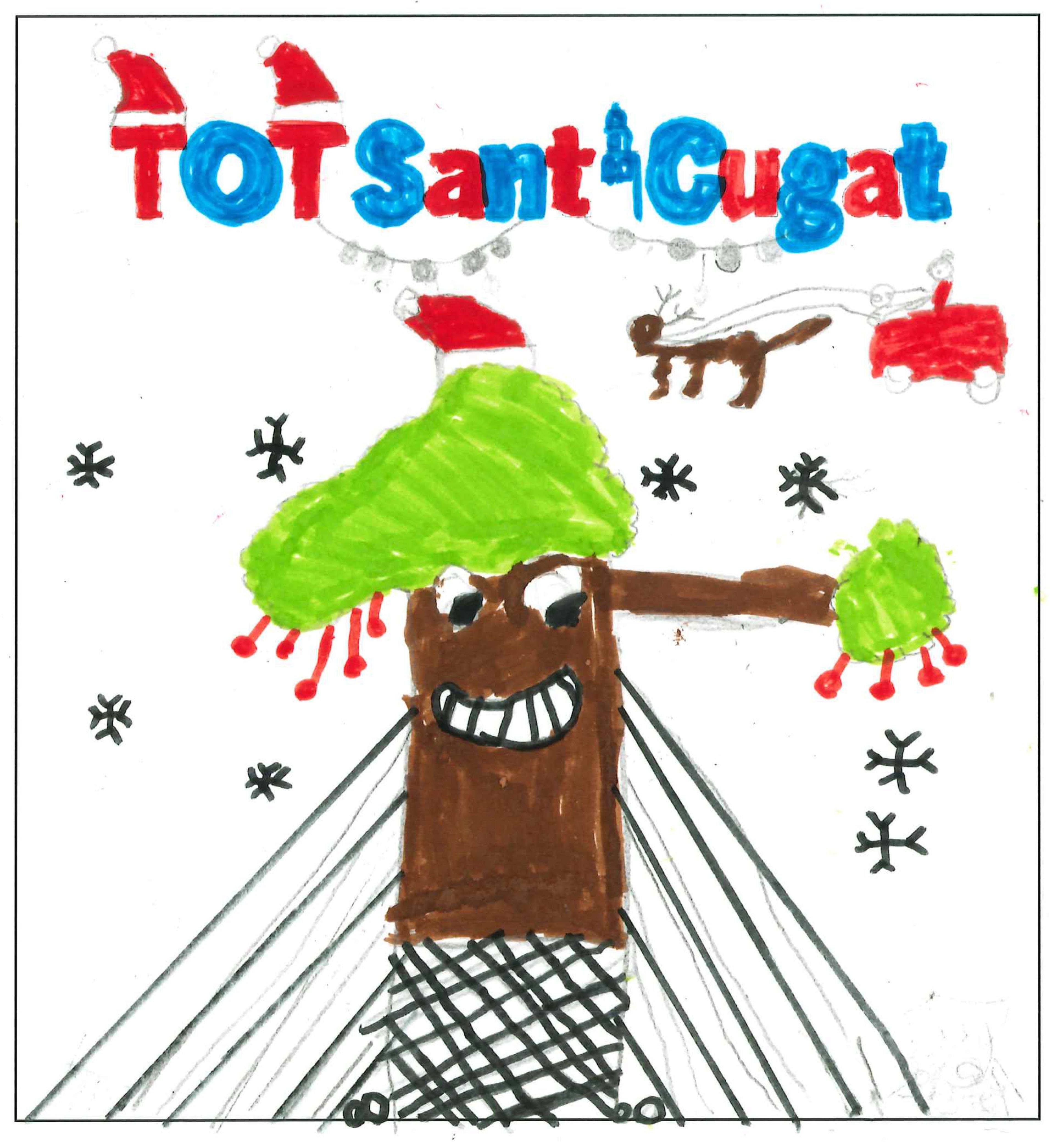 Postal de l'Escola Pi d'en Xandri del concurs del TOT Sant Cugat 