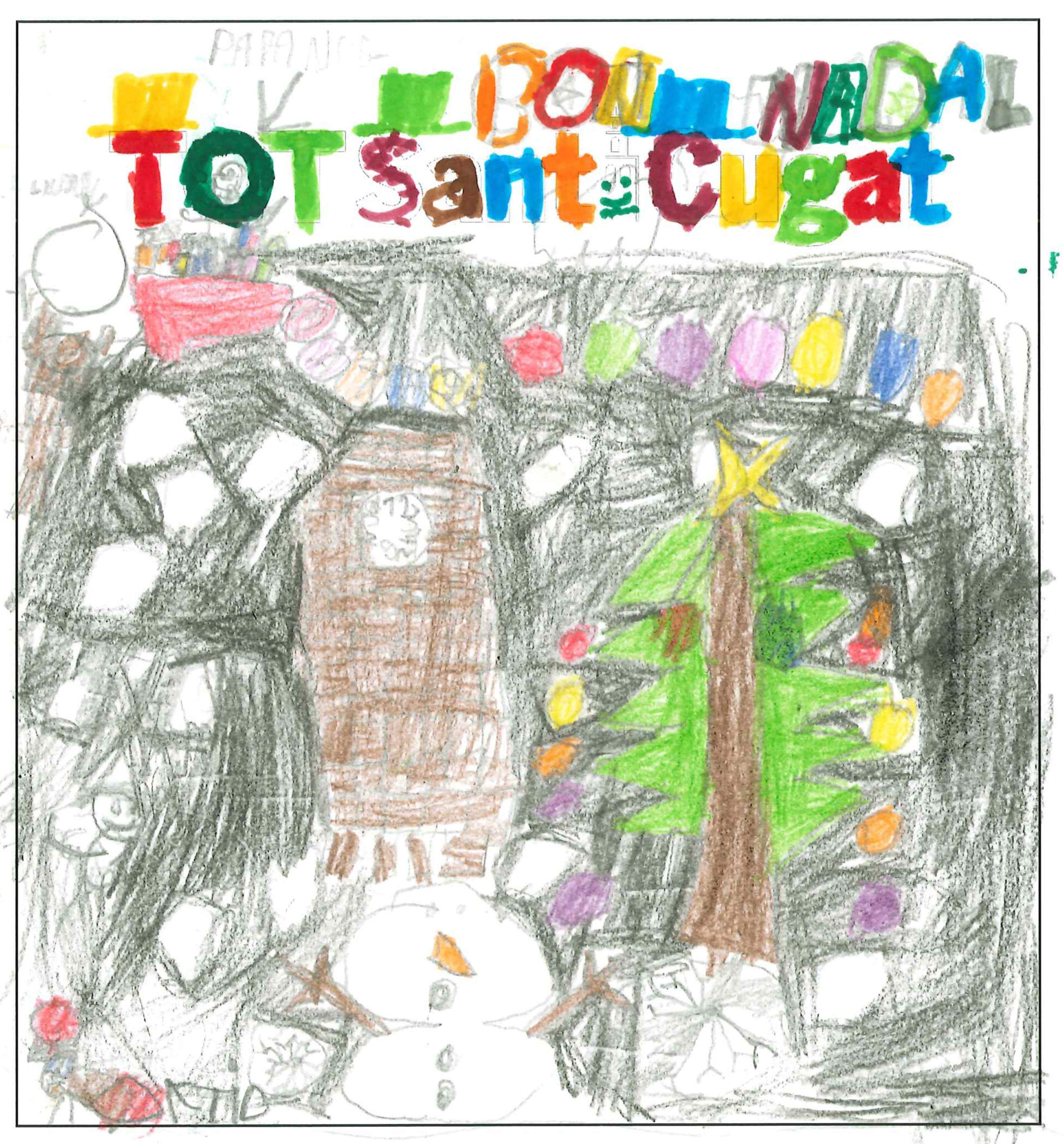 Postal de l'Escola Pi d'en Xandri del concurs del TOT Sant Cugat 