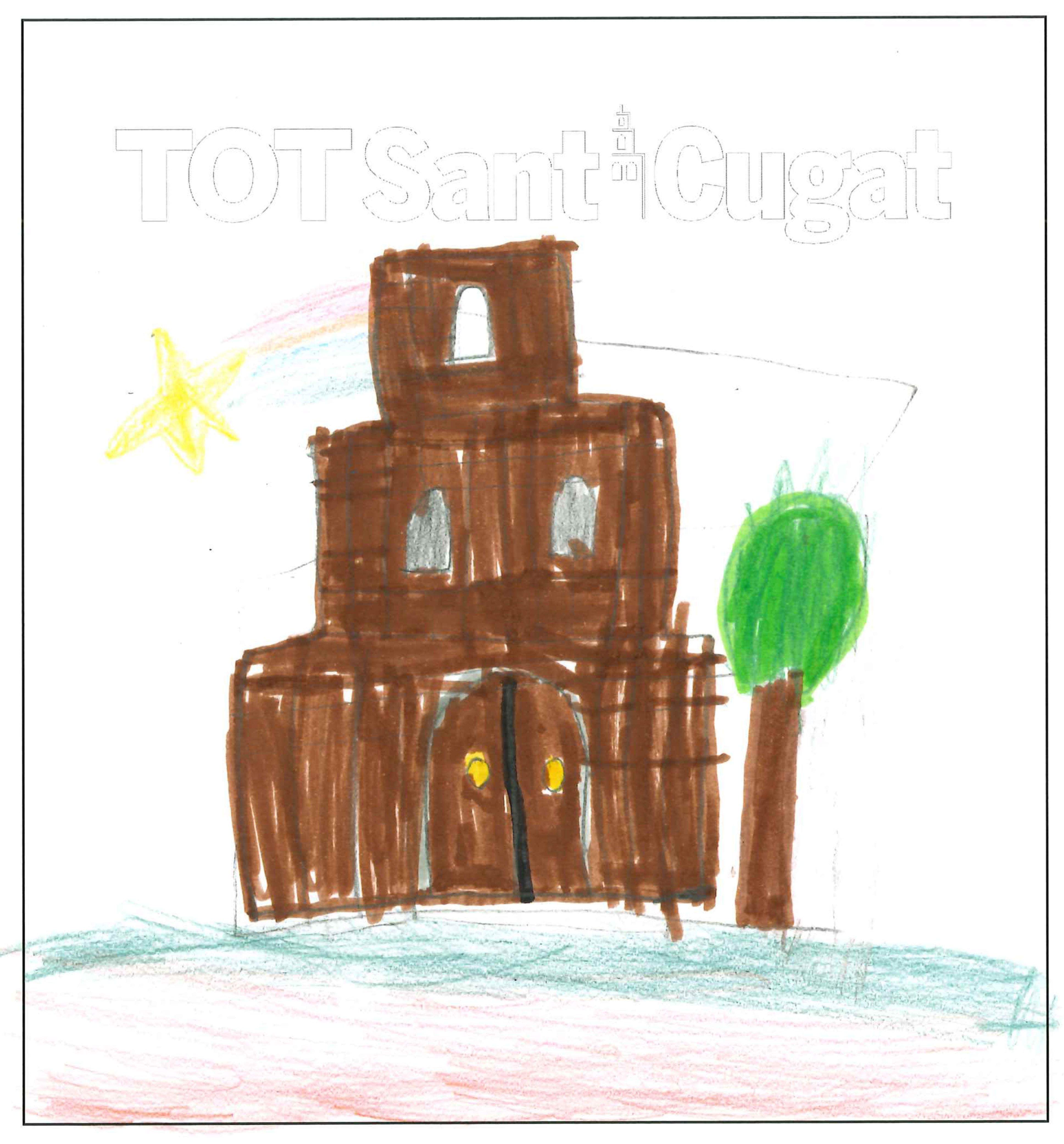 Postal de l'Escola Pi d'en Xandri del concurs del TOT Sant Cugat 