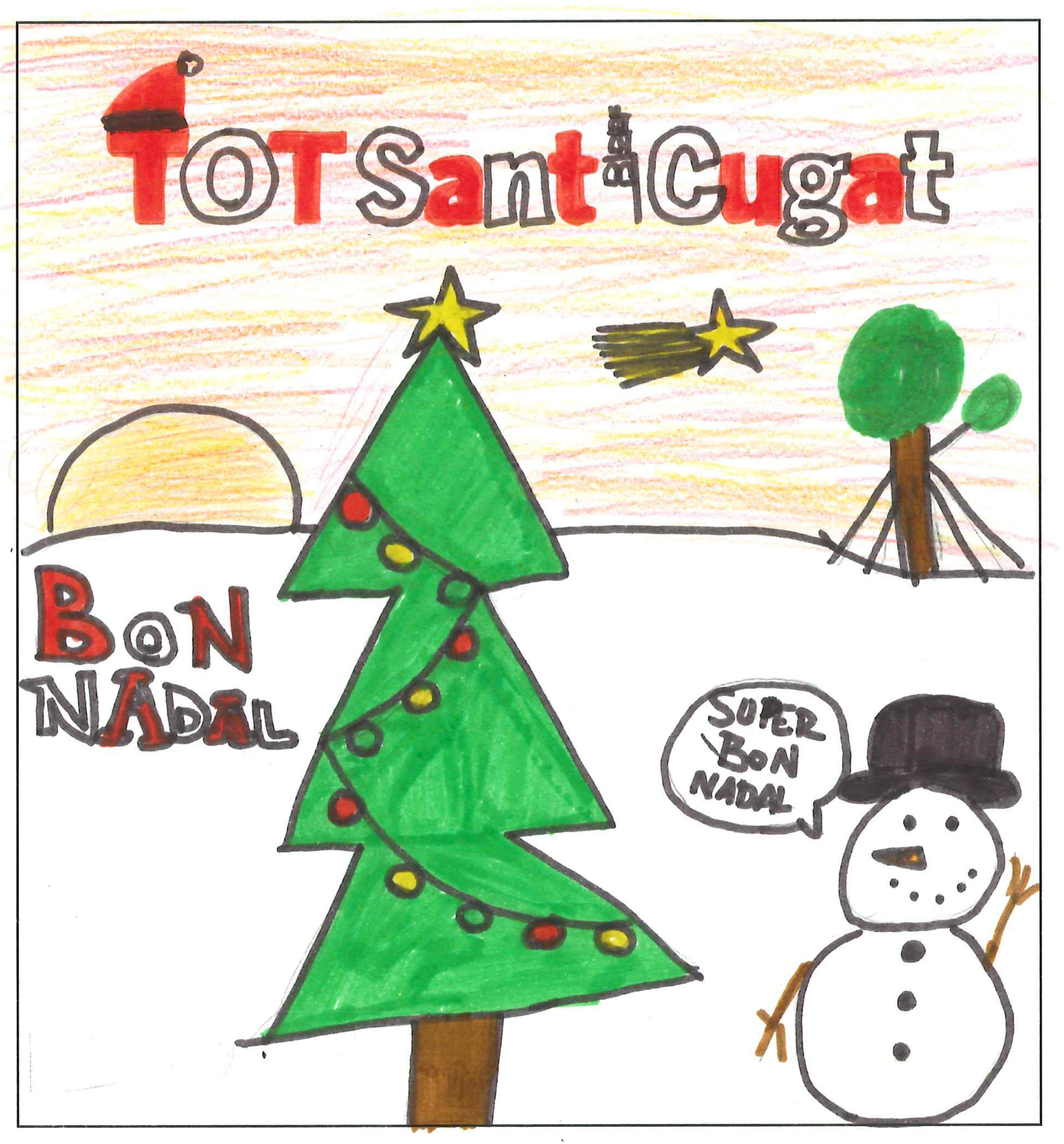 Postal de l'Escola Pi d'en Xandri del concurs del TOT Sant Cugat 