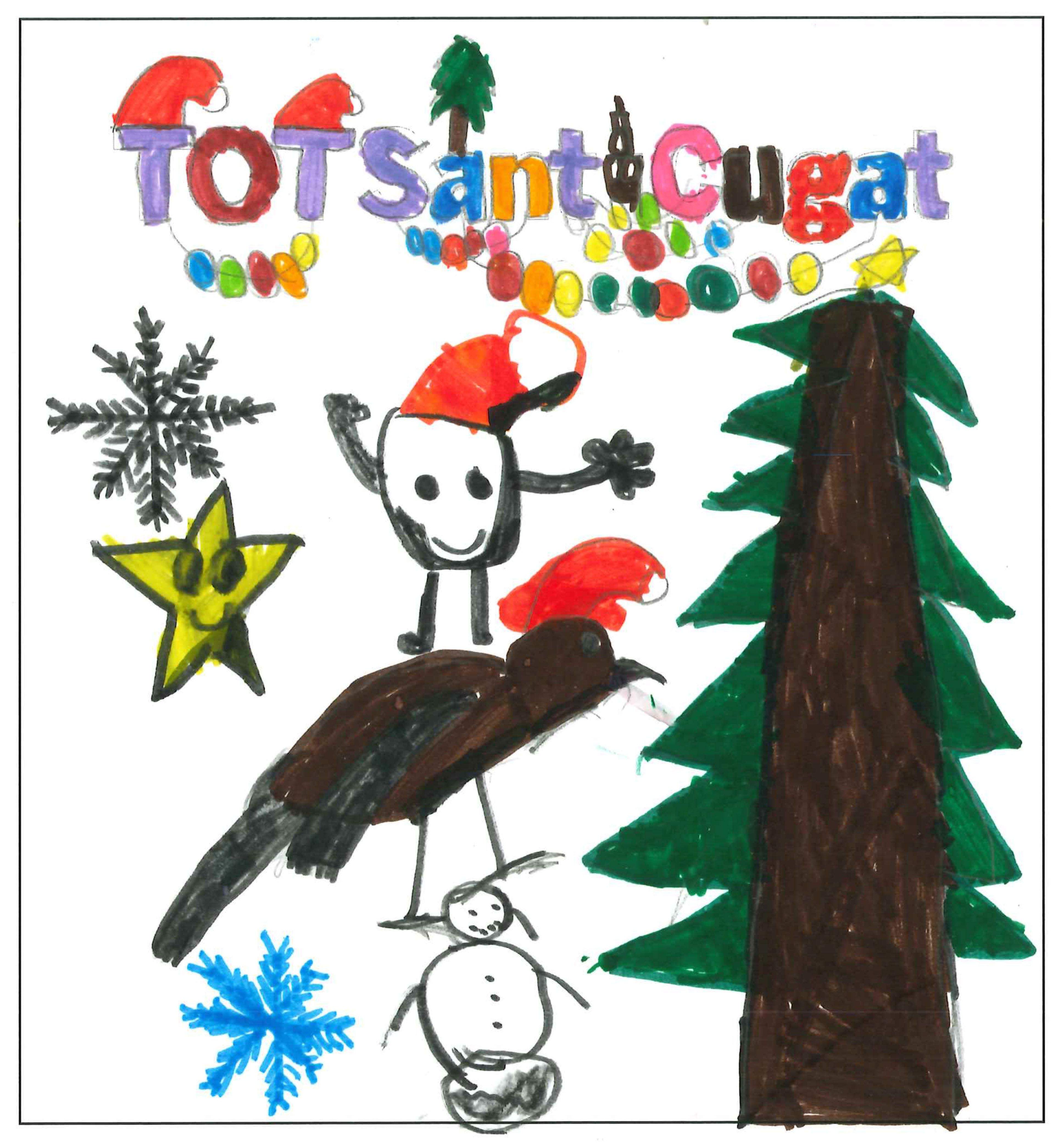 Postal de l'Escola Pi d'en Xandri del concurs del TOT Sant Cugat 