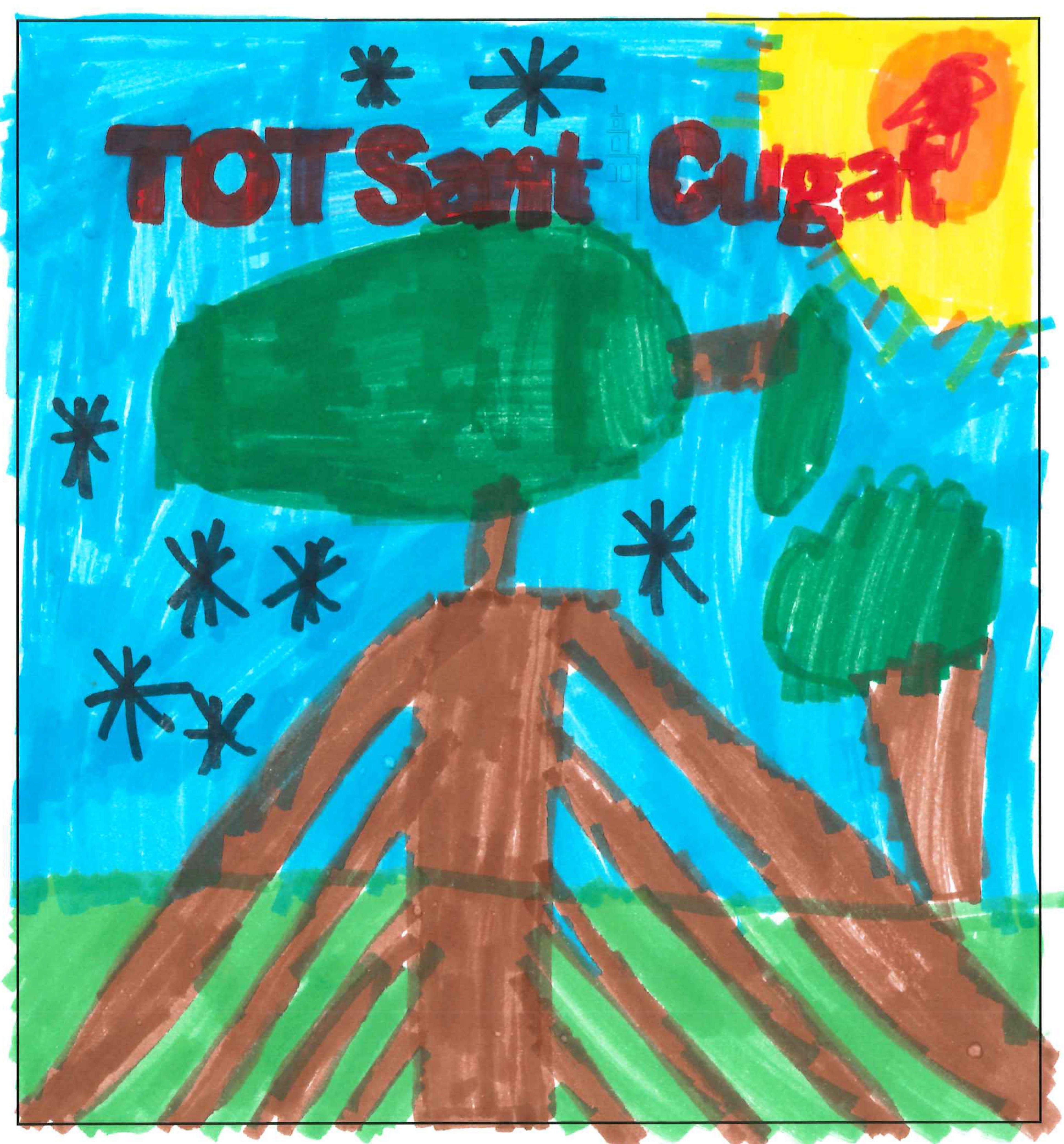 Postal de l'Escola Pi d'en Xandri del concurs del TOT Sant Cugat 