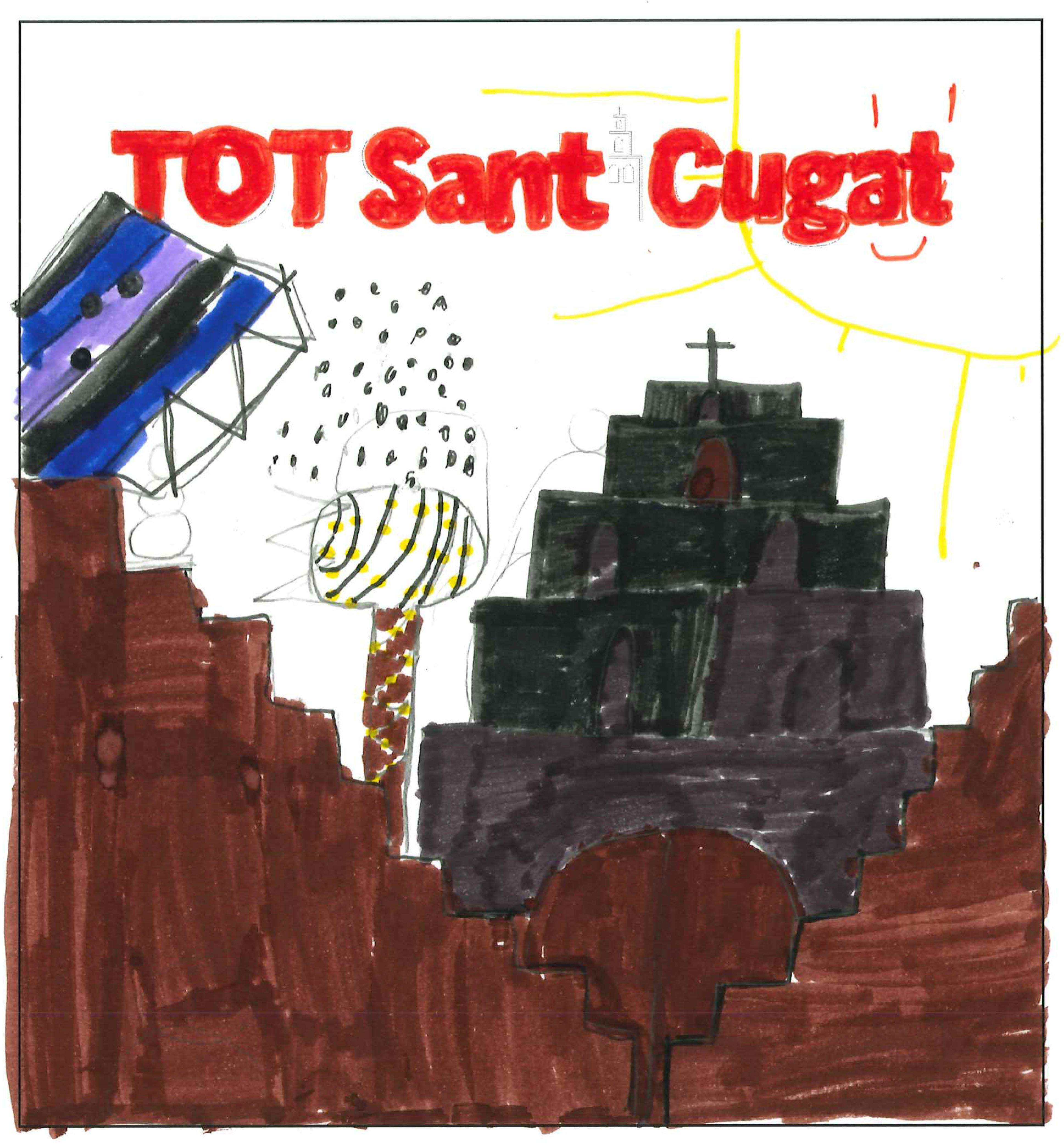 Postal de l'Escola Pi d'en Xandri del concurs del TOT Sant Cugat 