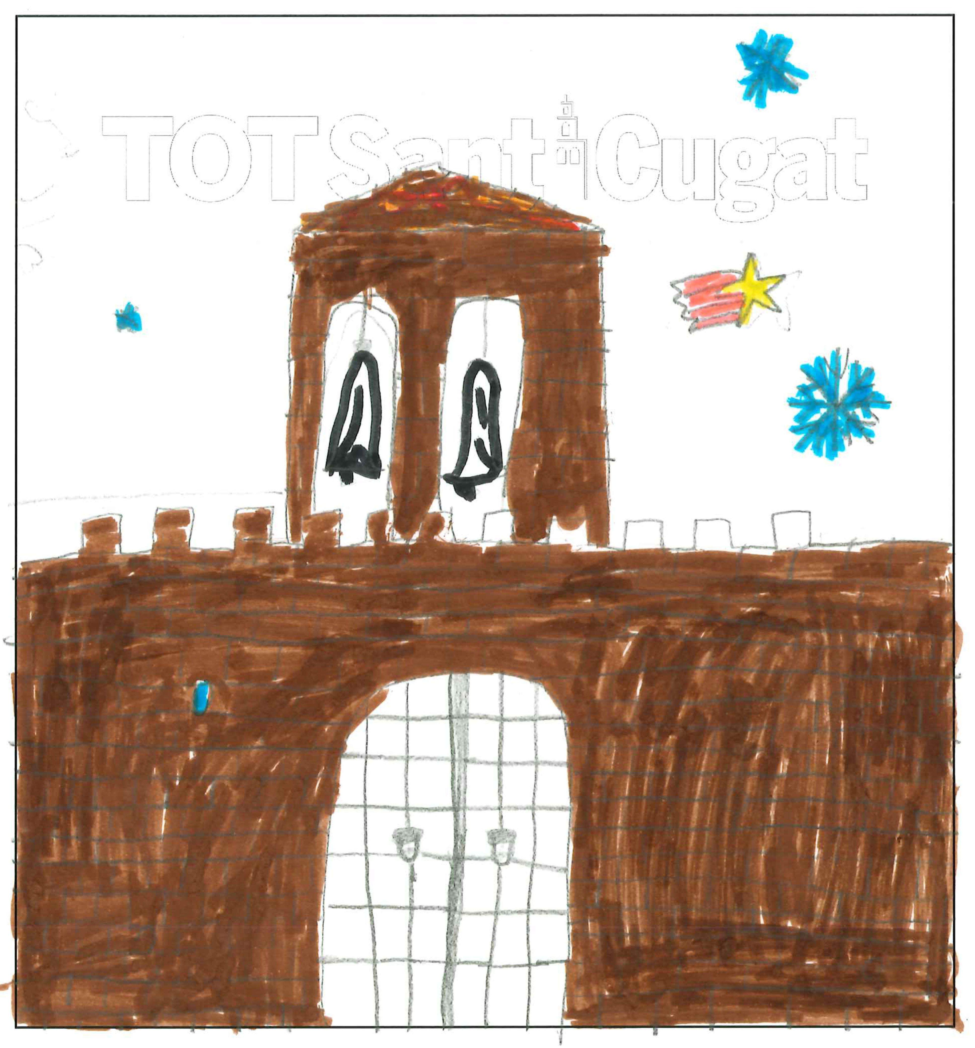 Postal de l'Escola Pi d'en Xandri del concurs del TOT Sant Cugat 