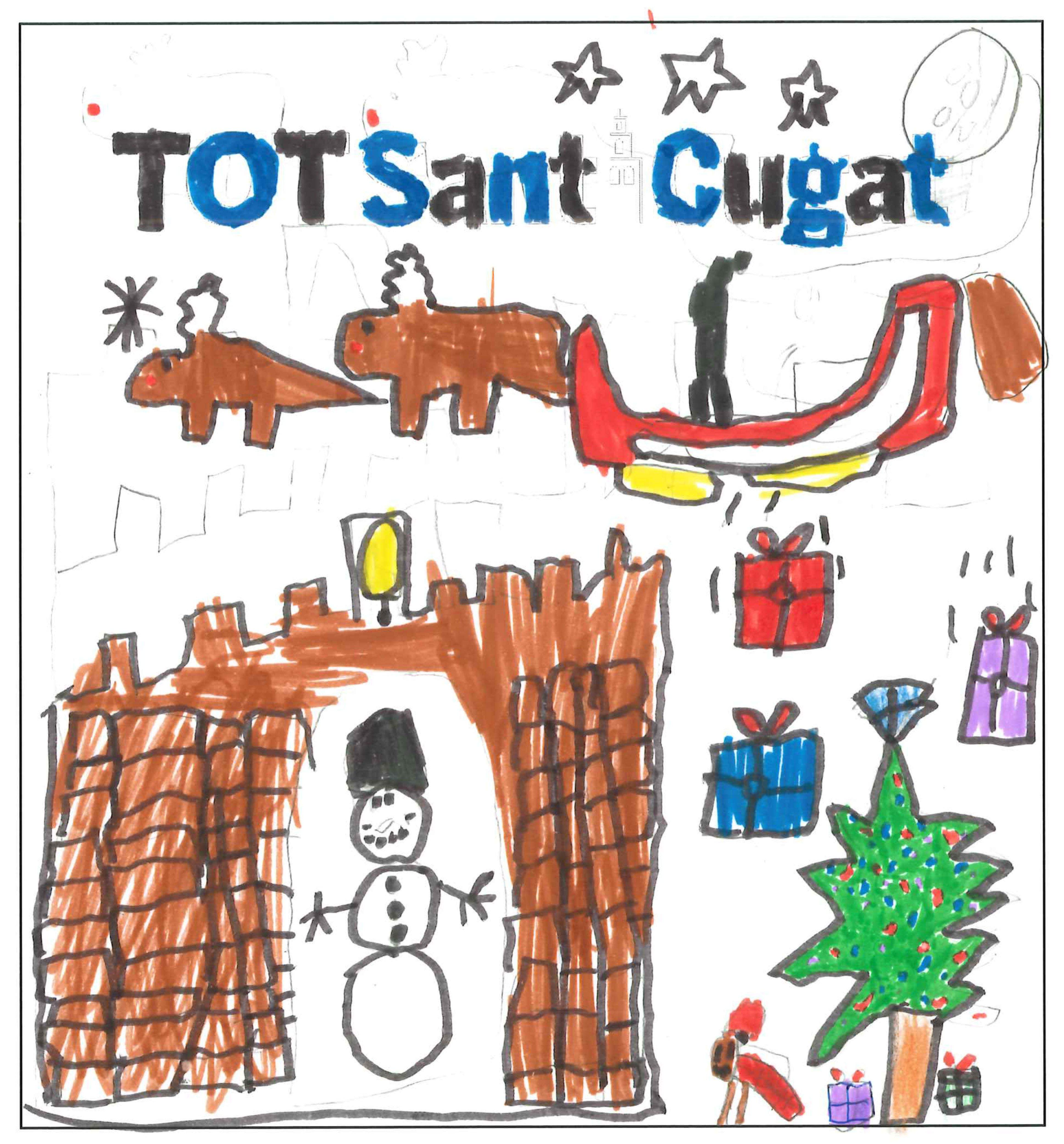 Postal de l'Escola Pi d'en Xandri del concurs del TOT Sant Cugat 
