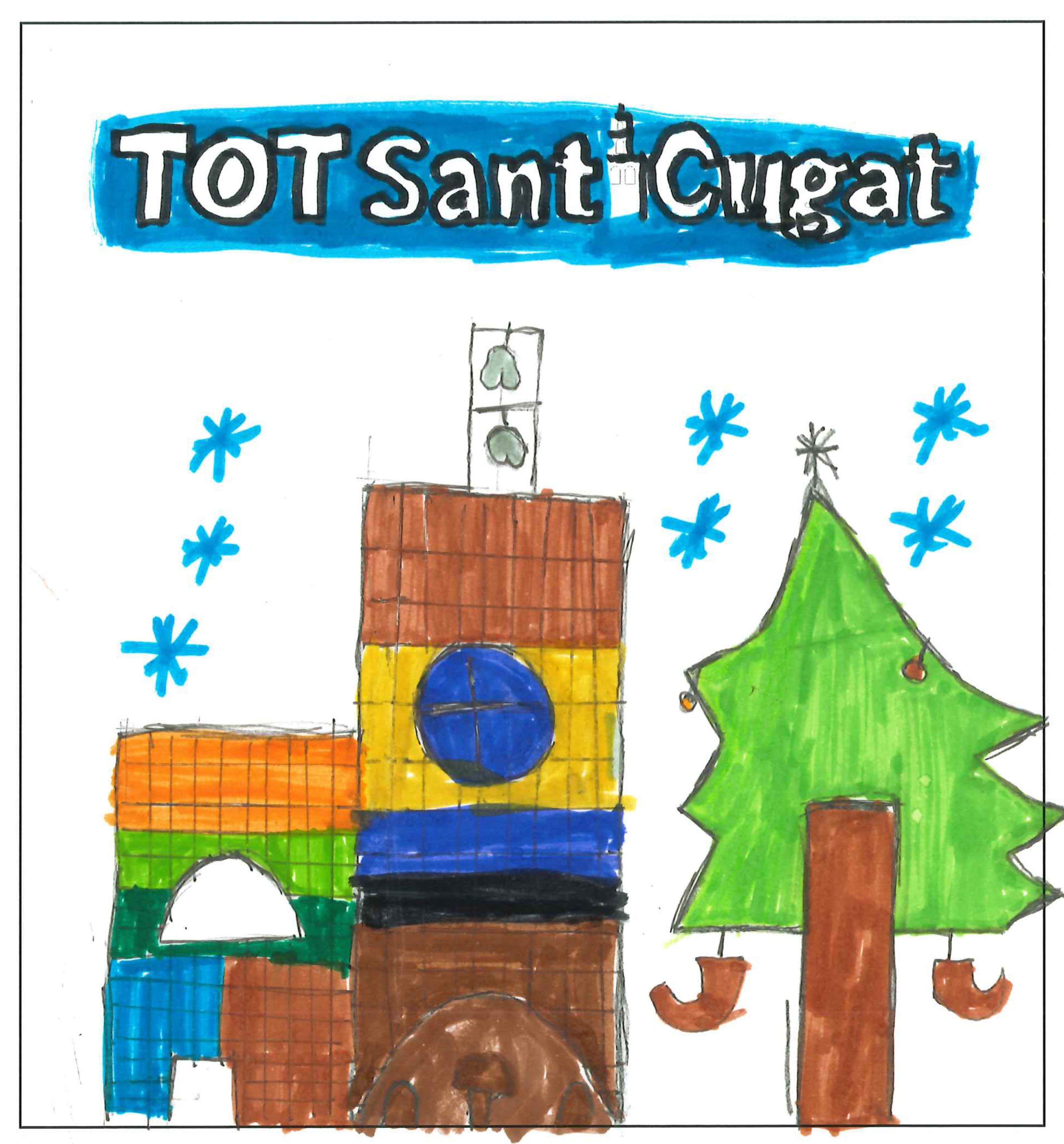 Postal de l'Escola Pi d'en Xandri del concurs del TOT Sant Cugat 