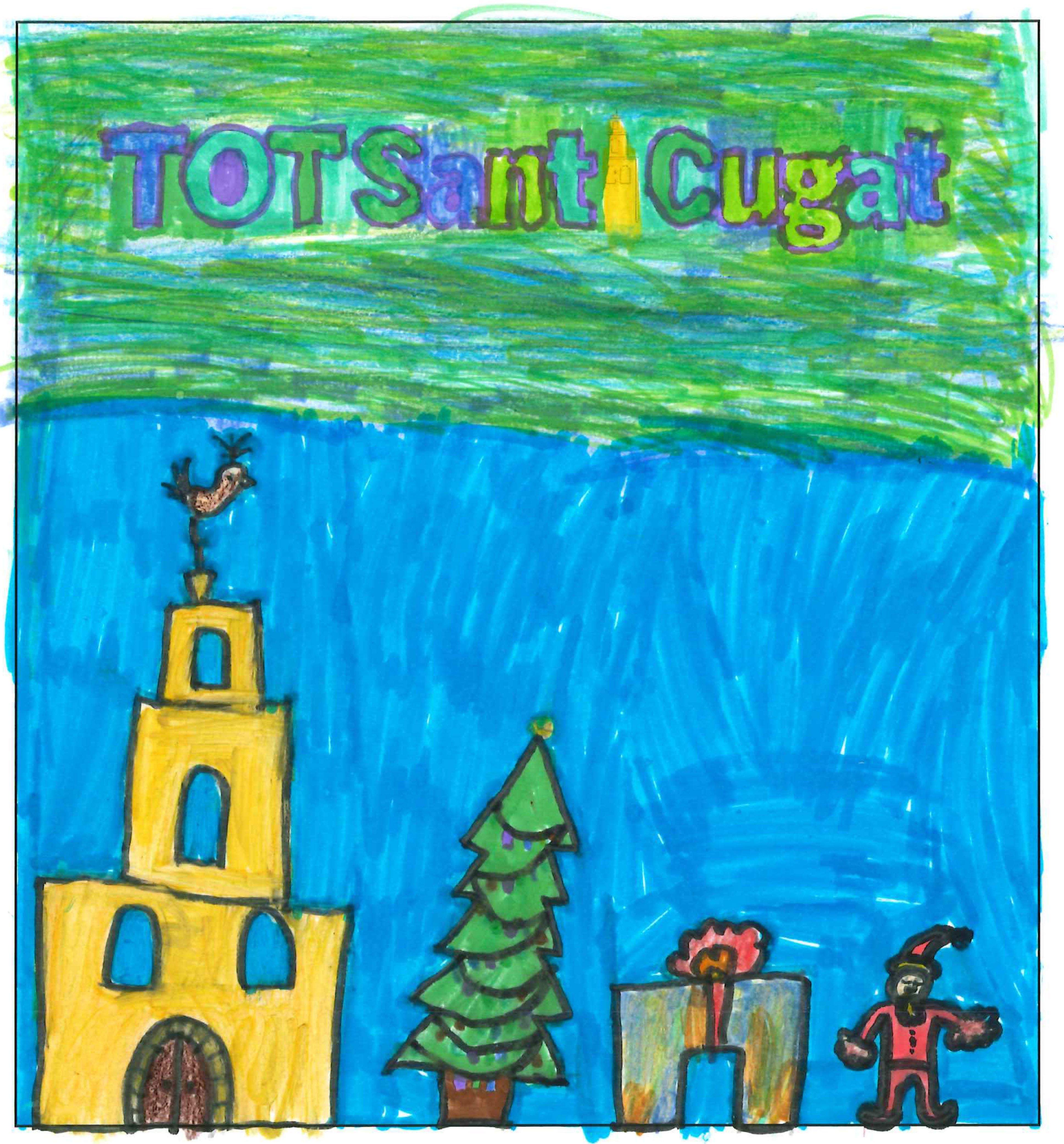 Postal de l'Escola Pi d'en Xandri del concurs del TOT Sant Cugat 