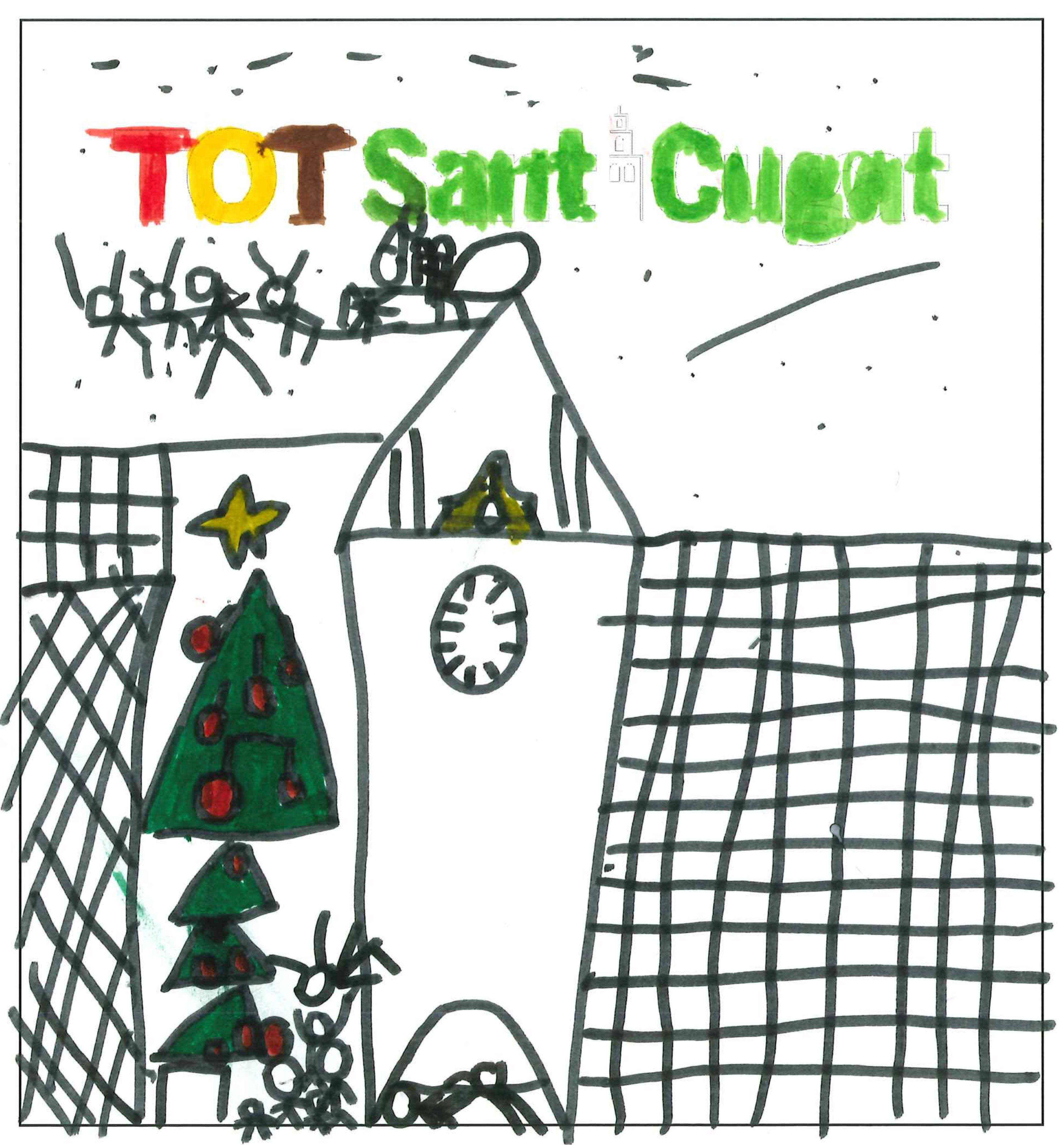 Postal de l'Escola Pi d'en Xandri del concurs del TOT Sant Cugat 