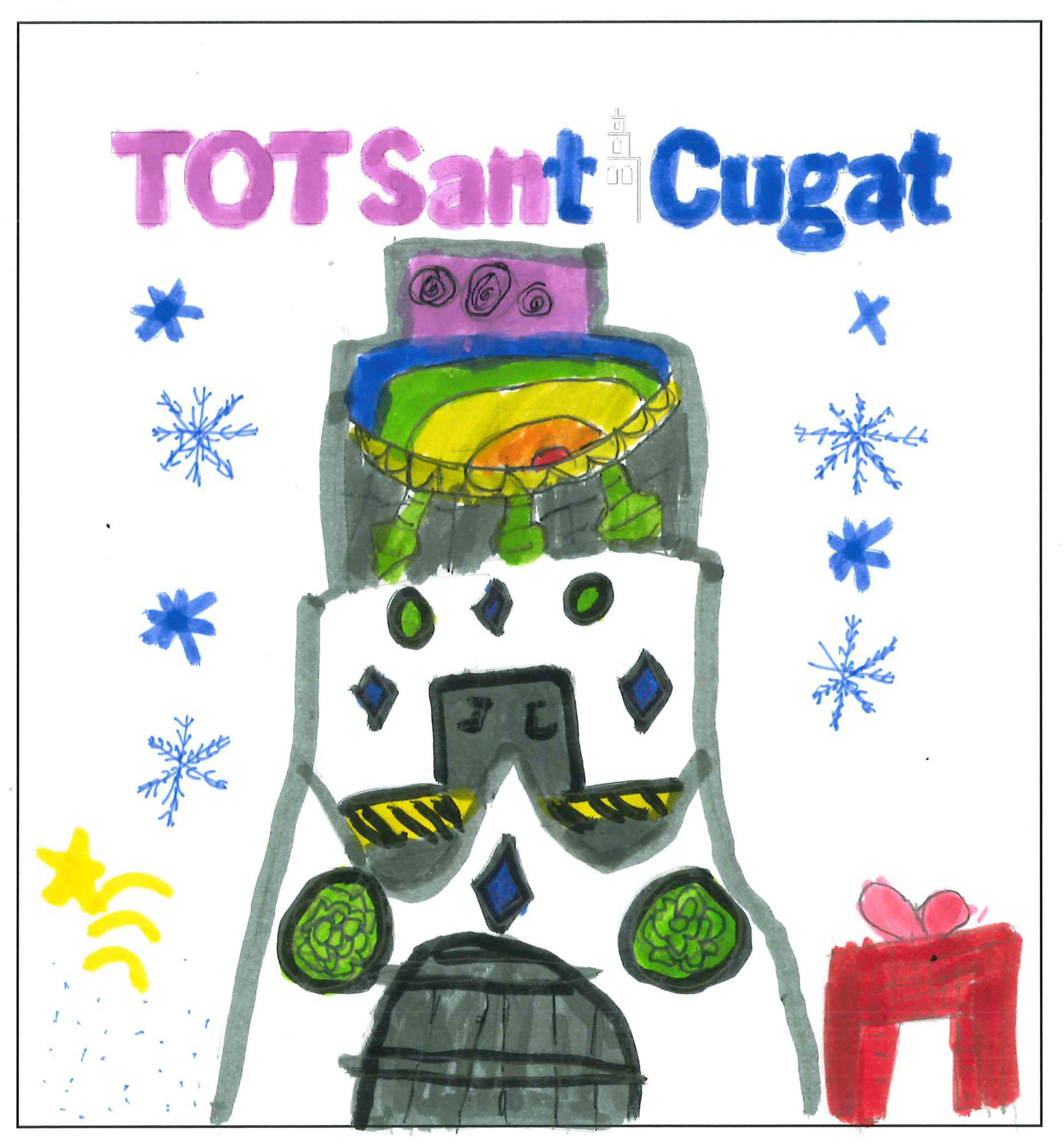 Postal de l'Escola Pi d'en Xandri del concurs del TOT Sant Cugat 