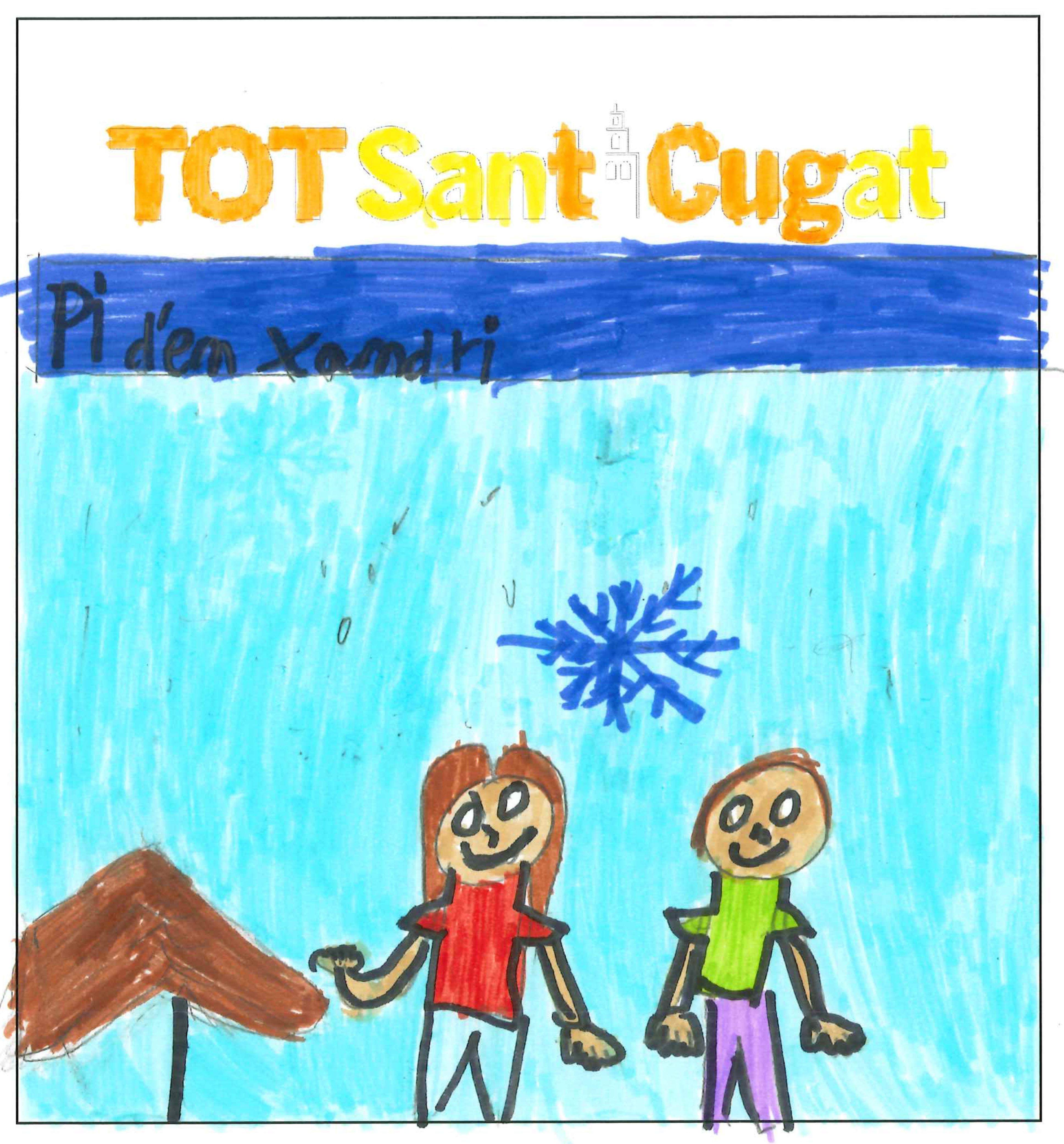 Postal de l'Escola Pi d'en Xandri del concurs del TOT Sant Cugat 