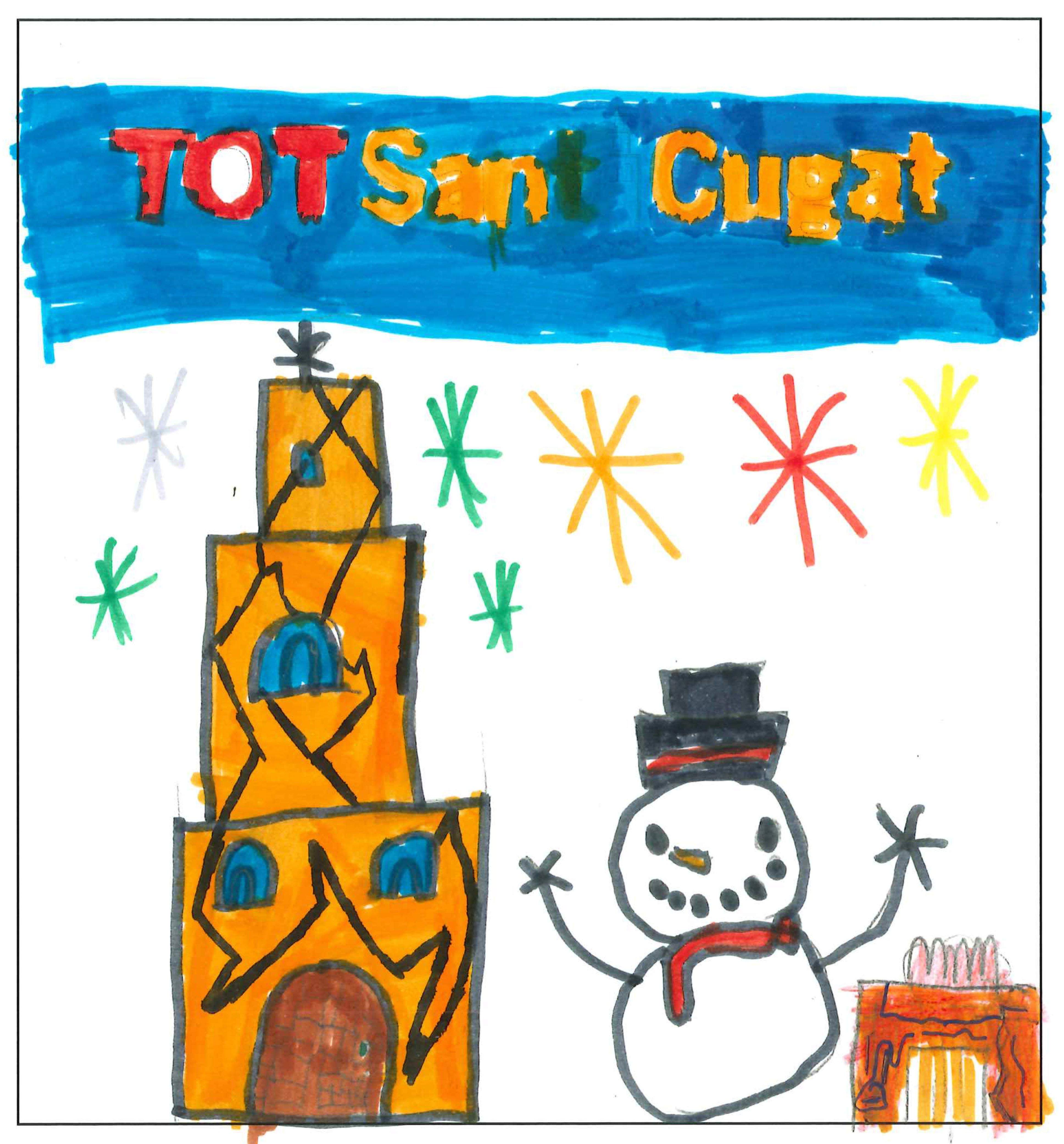 Postal de l'Escola Pi d'en Xandri del concurs del TOT Sant Cugat 