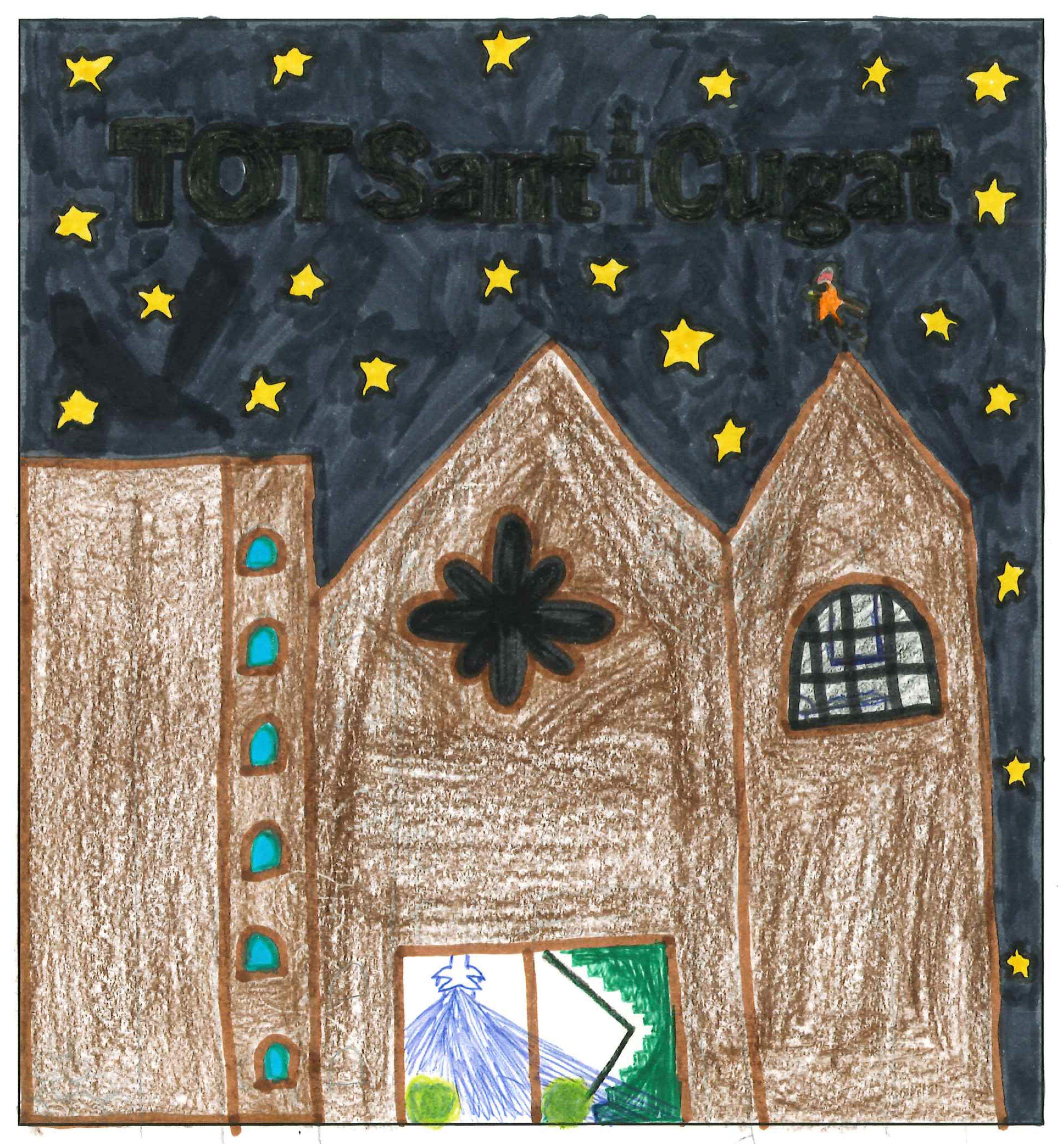 Postal de l'Escola Pi d'en Xandri del concurs del TOT Sant Cugat 