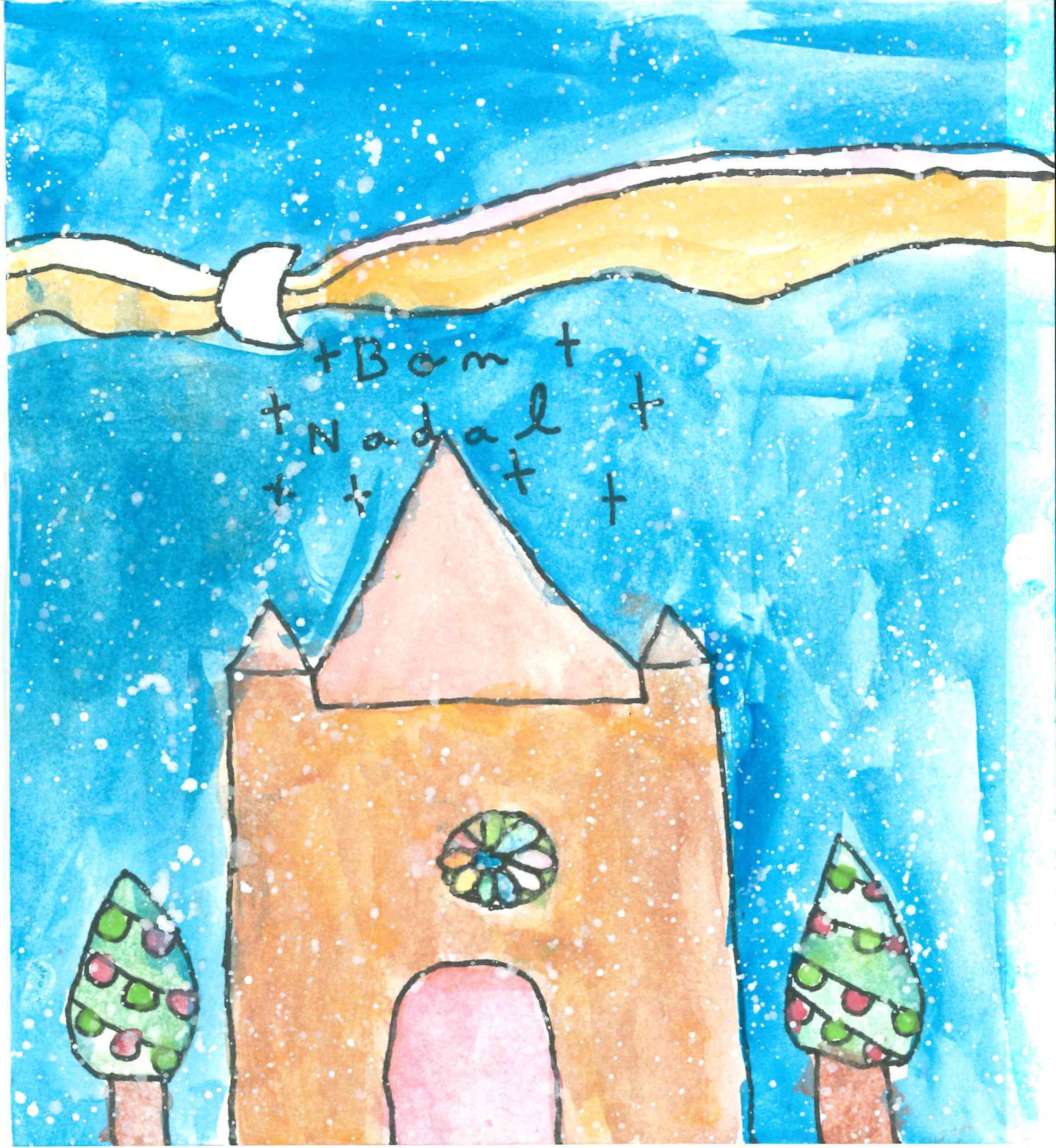 Postal de l'Escola Thau Sant Cugat del concurs del TOT Sant Cugat 