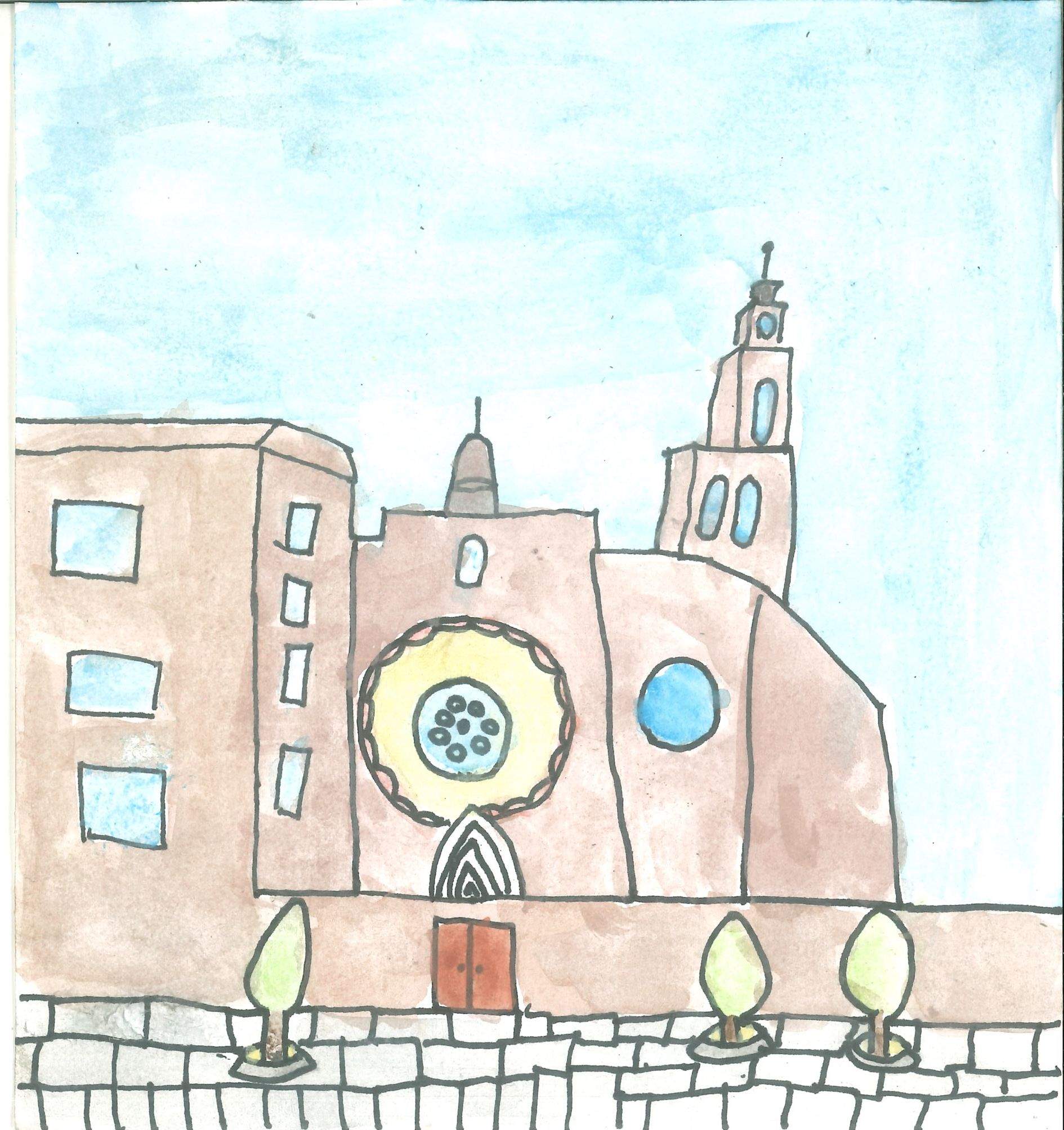 Postal de l'Escola Thau Sant Cugat del concurs del TOT Sant Cugat 