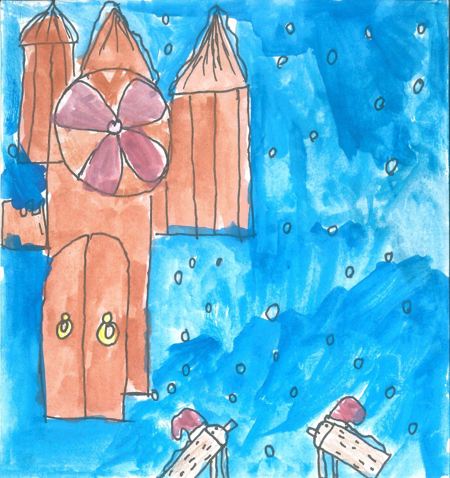 Postal de l'Escola Thau Sant Cugat del concurs del TOT Sant Cugat 