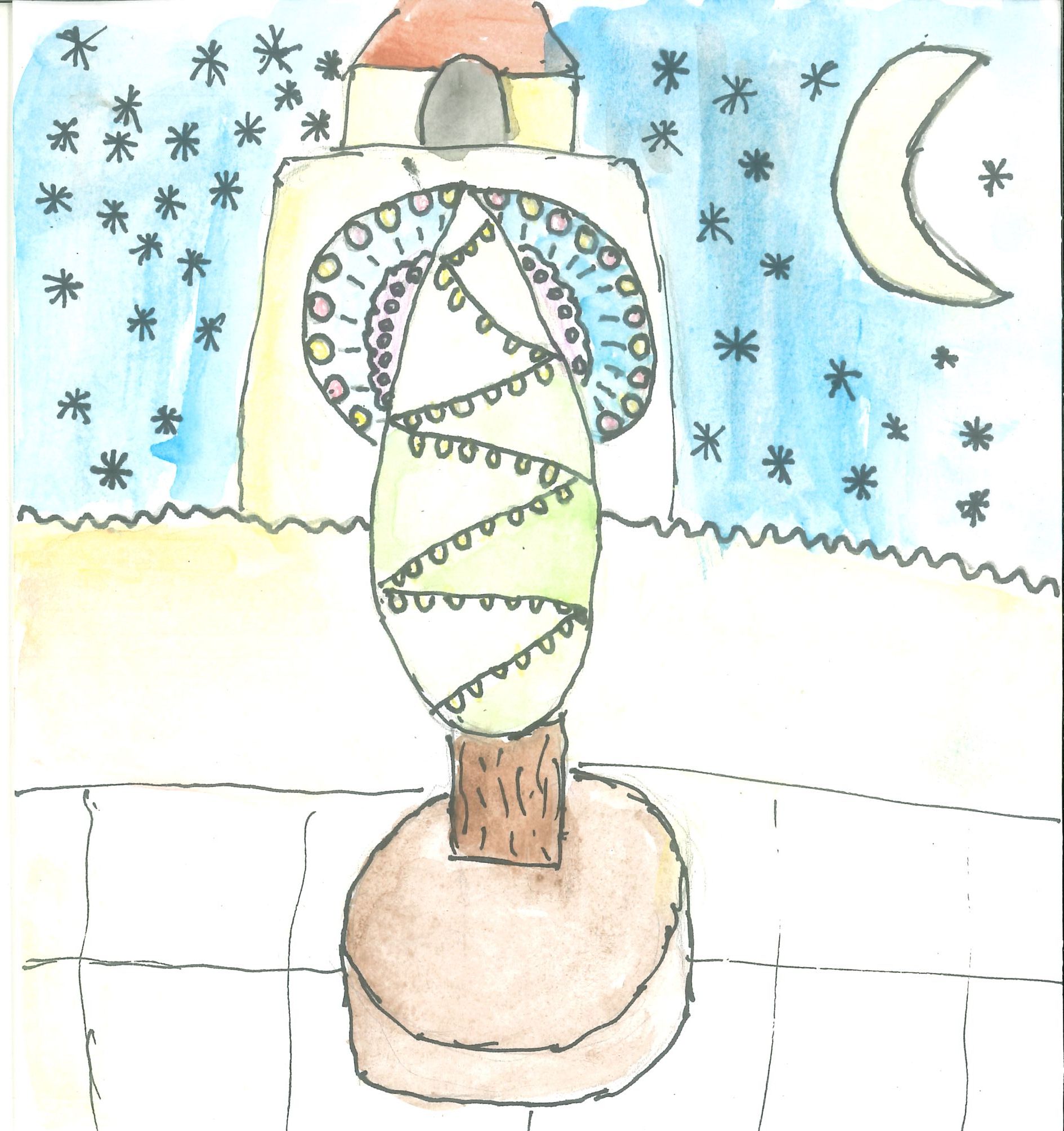 Postal de l'Escola Thau Sant Cugat del concurs del TOT Sant Cugat 