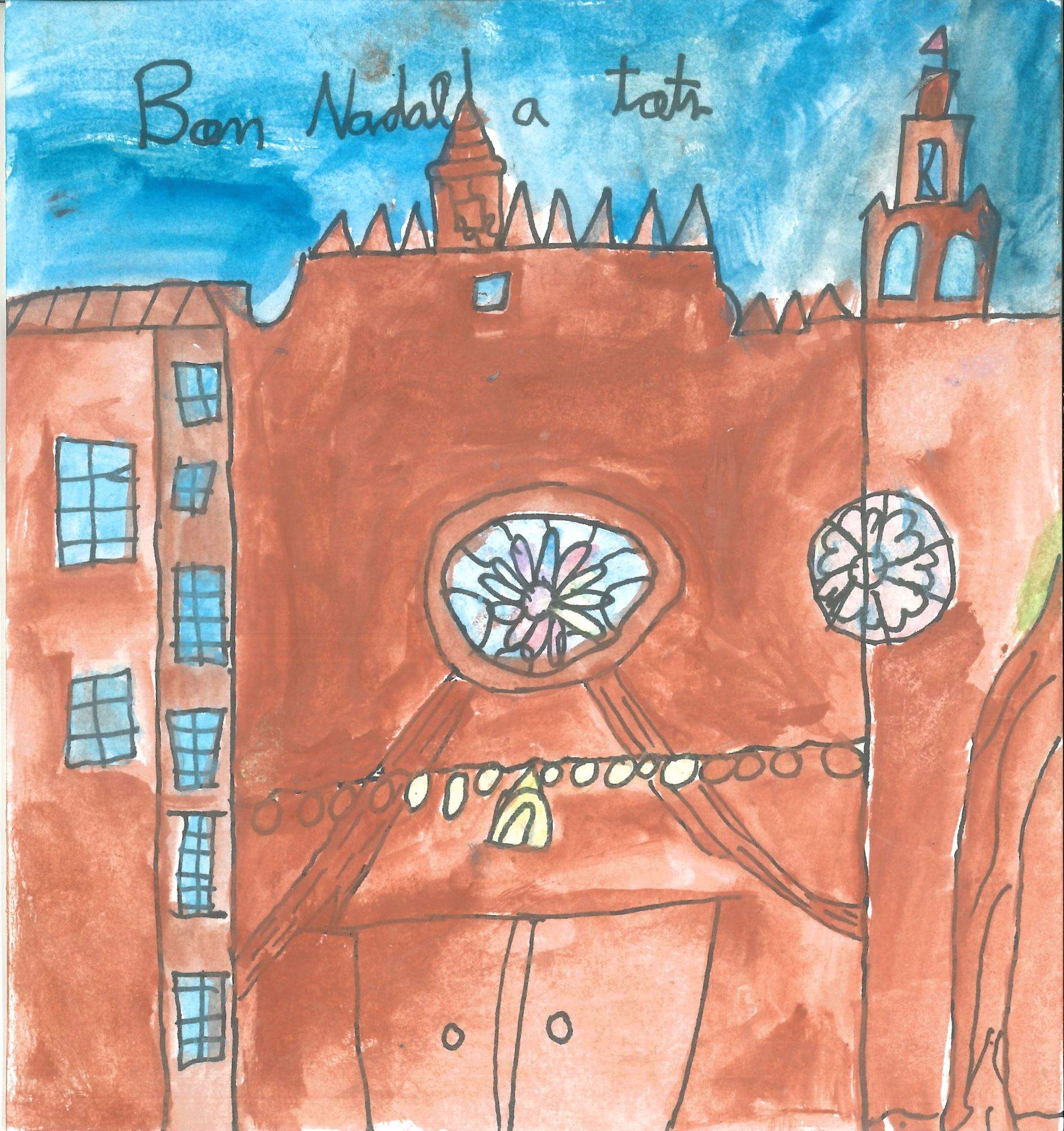 Postal de l'Escola Thau Sant Cugat del concurs del TOT Sant Cugat 