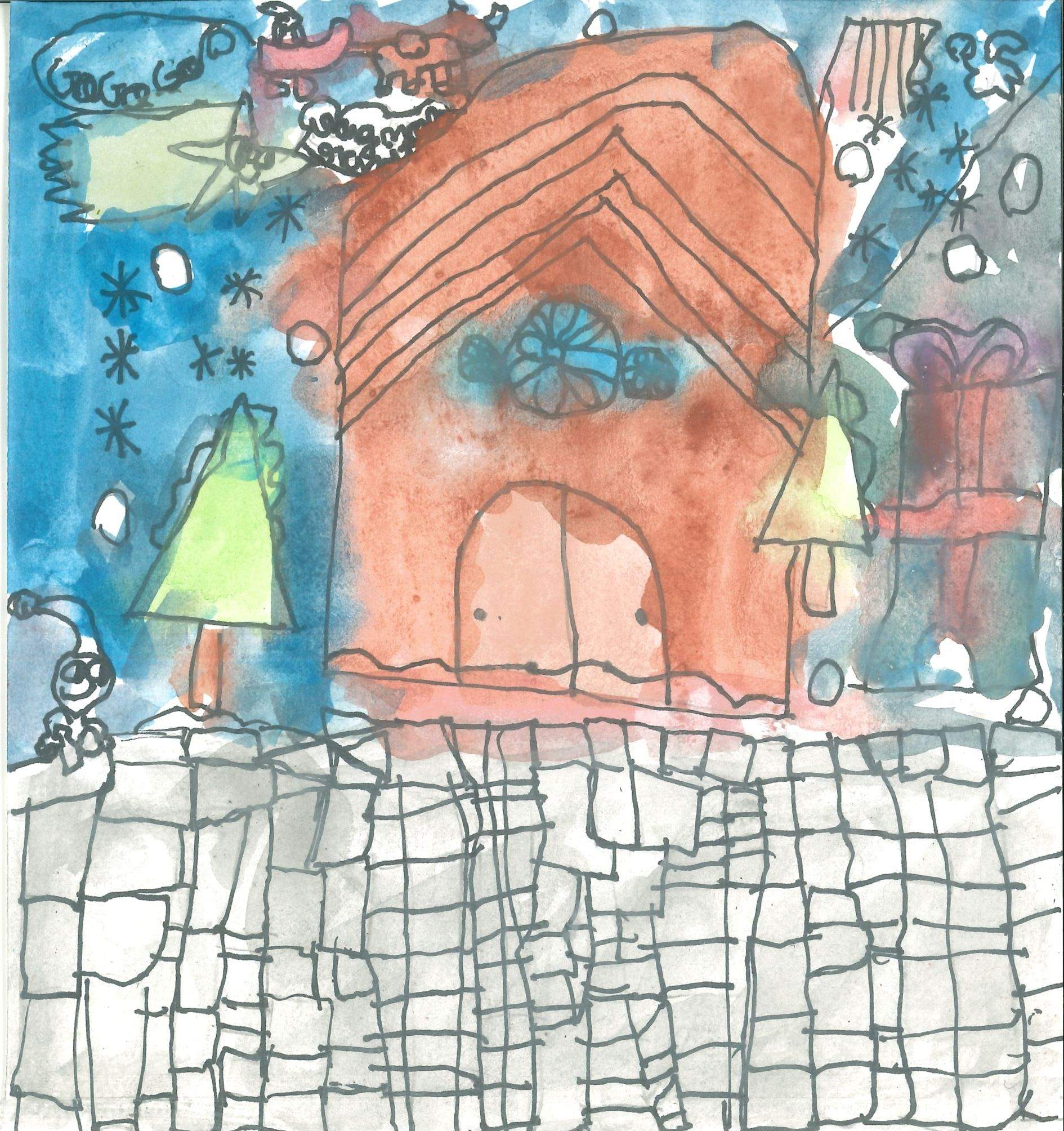 Postal de l'Escola Thau Sant Cugat del concurs del TOT Sant Cugat 