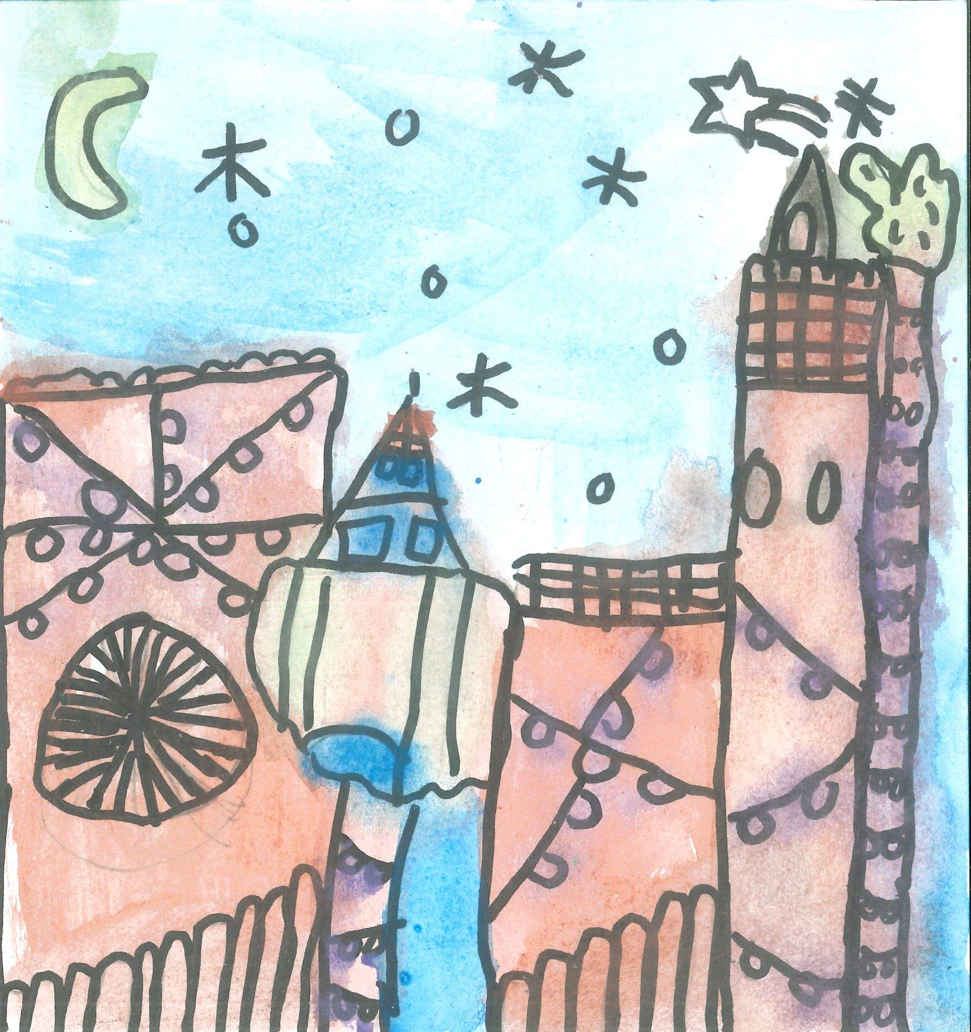 Postal de l'Escola Thau Sant Cugat del concurs del TOT Sant Cugat 