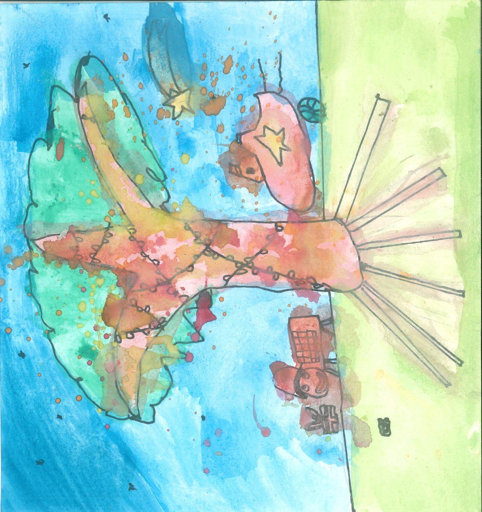 Postal de l'Escola Thau Sant Cugat del concurs del TOT Sant Cugat 