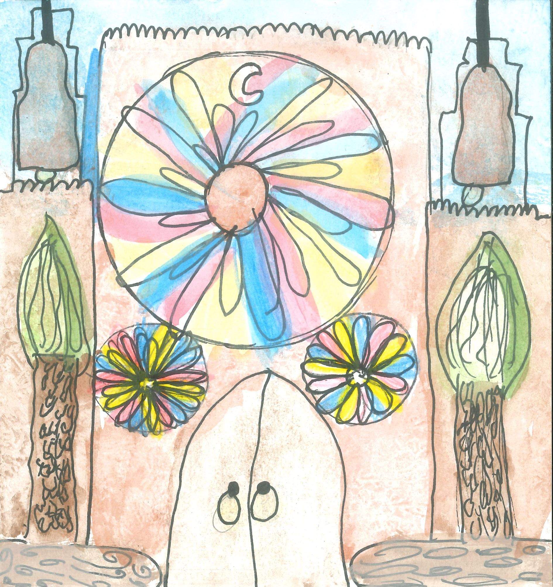 Postal de l'Escola Thau Sant Cugat del concurs del TOT Sant Cugat 