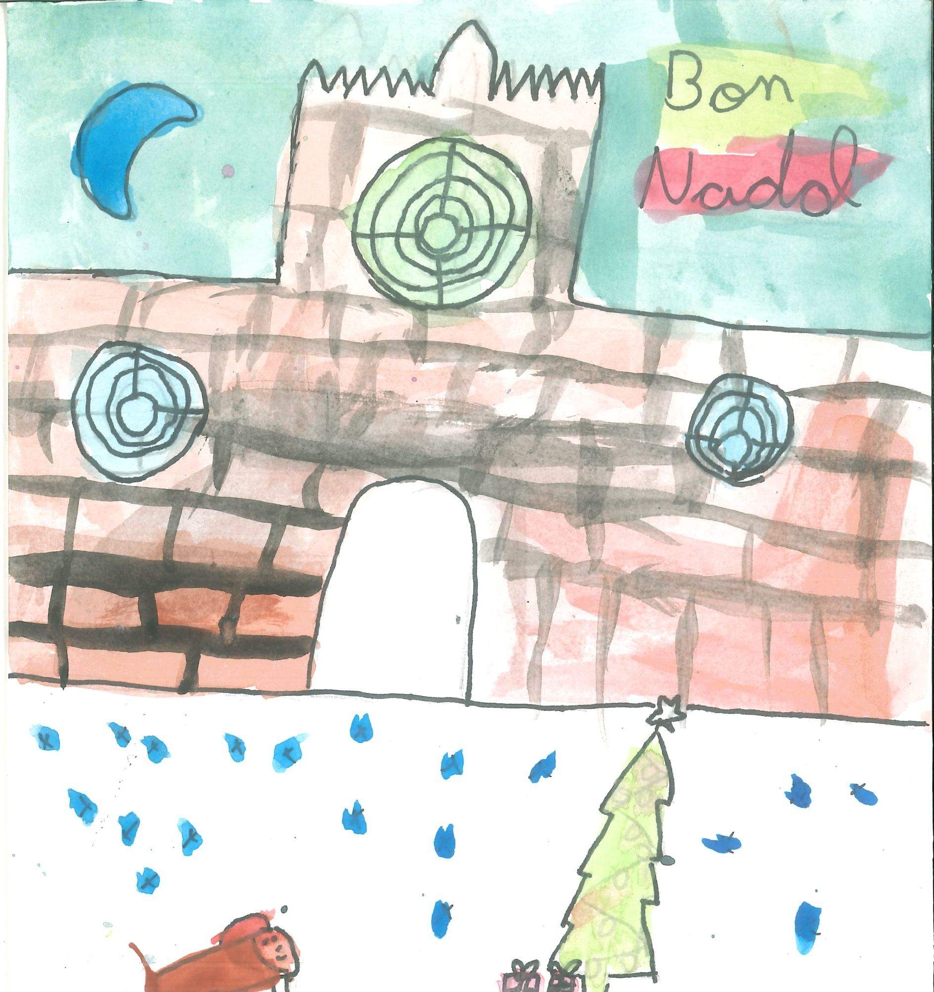 Postal de l'Escola Thau Sant Cugat del concurs del TOT Sant Cugat 