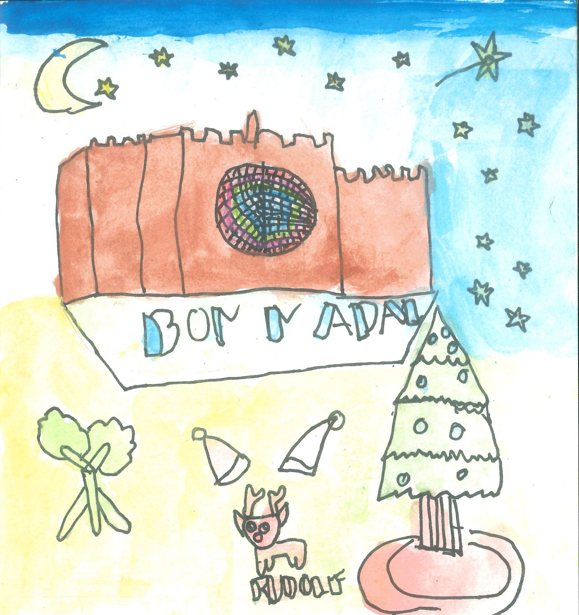 Postal de l'Escola Thau Sant Cugat del concurs del TOT Sant Cugat 