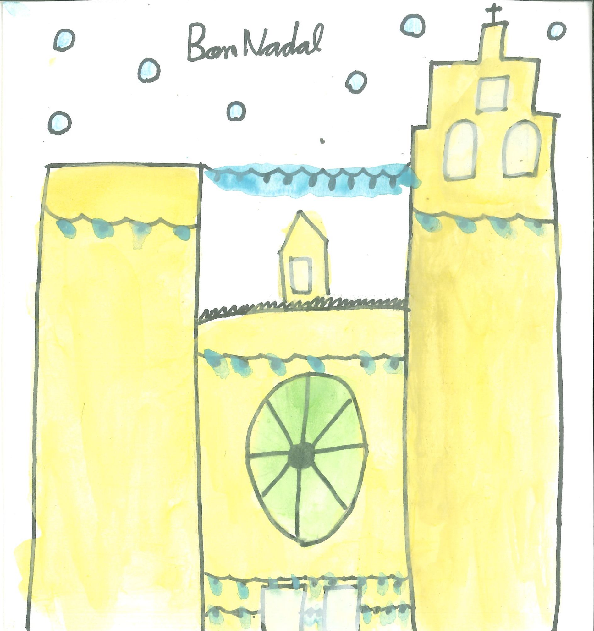 Postal de l'Escola Thau Sant Cugat del concurs del TOT Sant Cugat 