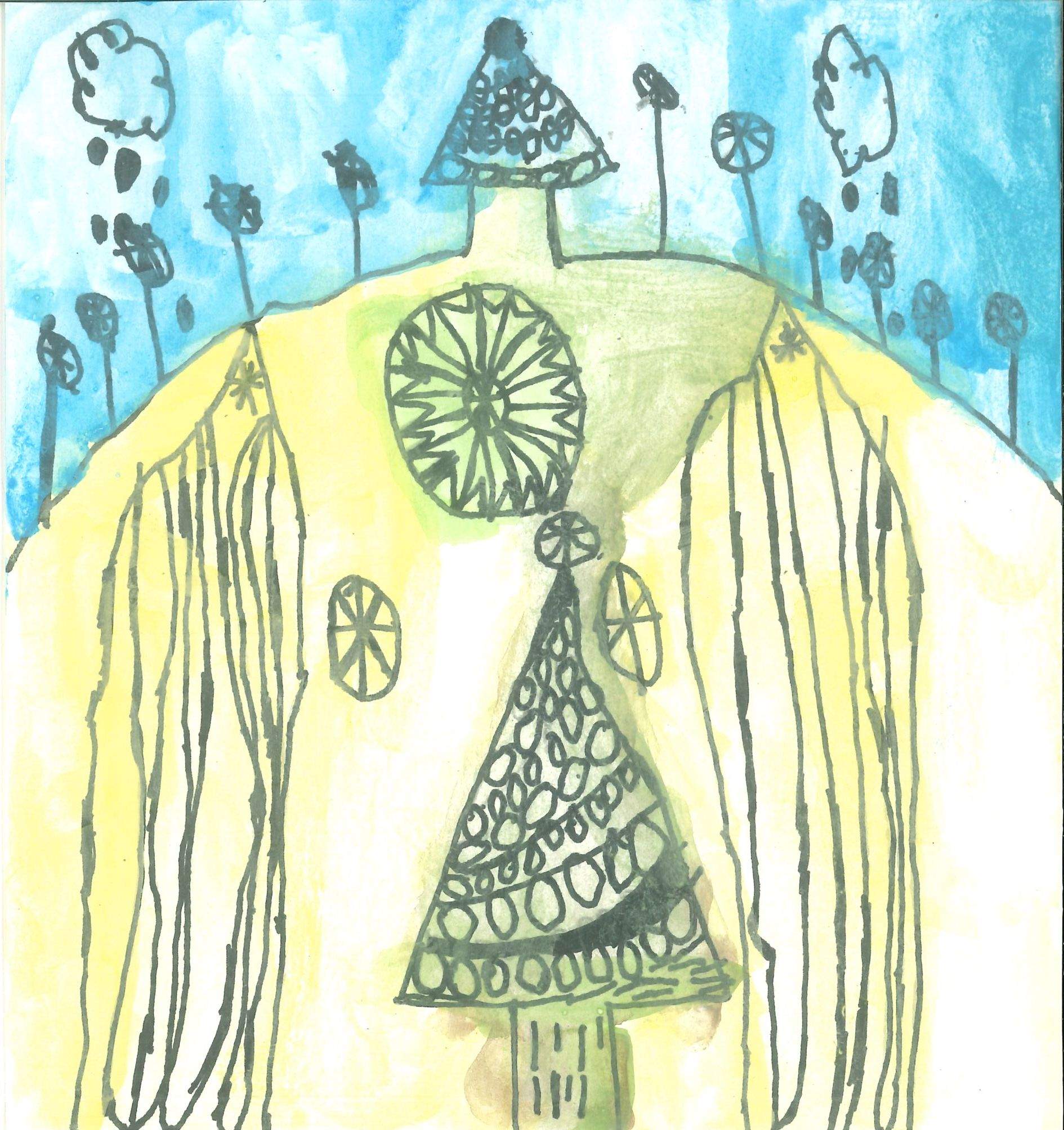 Postal de l'Escola Thau Sant Cugat del concurs del TOT Sant Cugat 