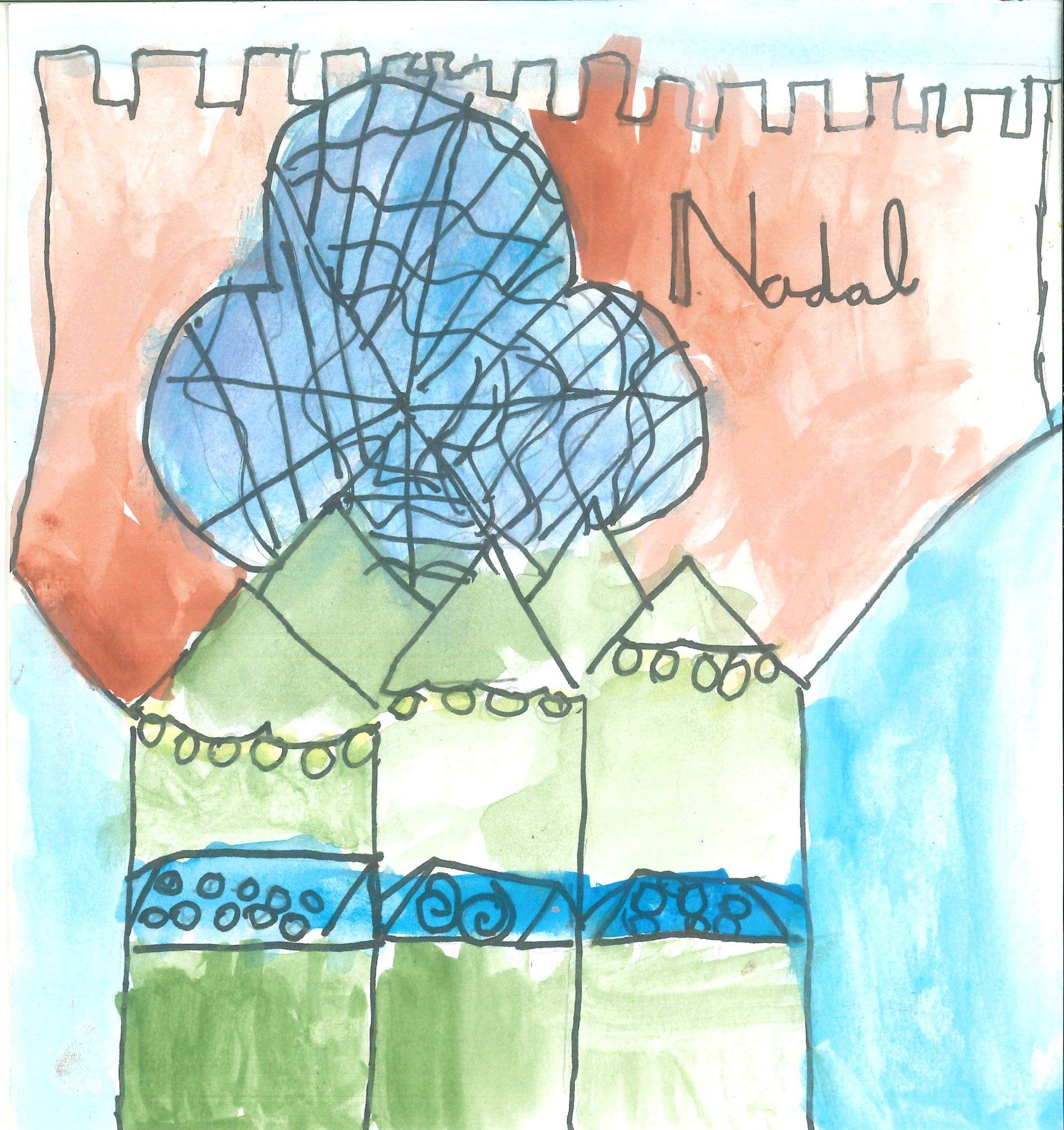 Postal de l'Escola Thau Sant Cugat del concurs del TOT Sant Cugat 