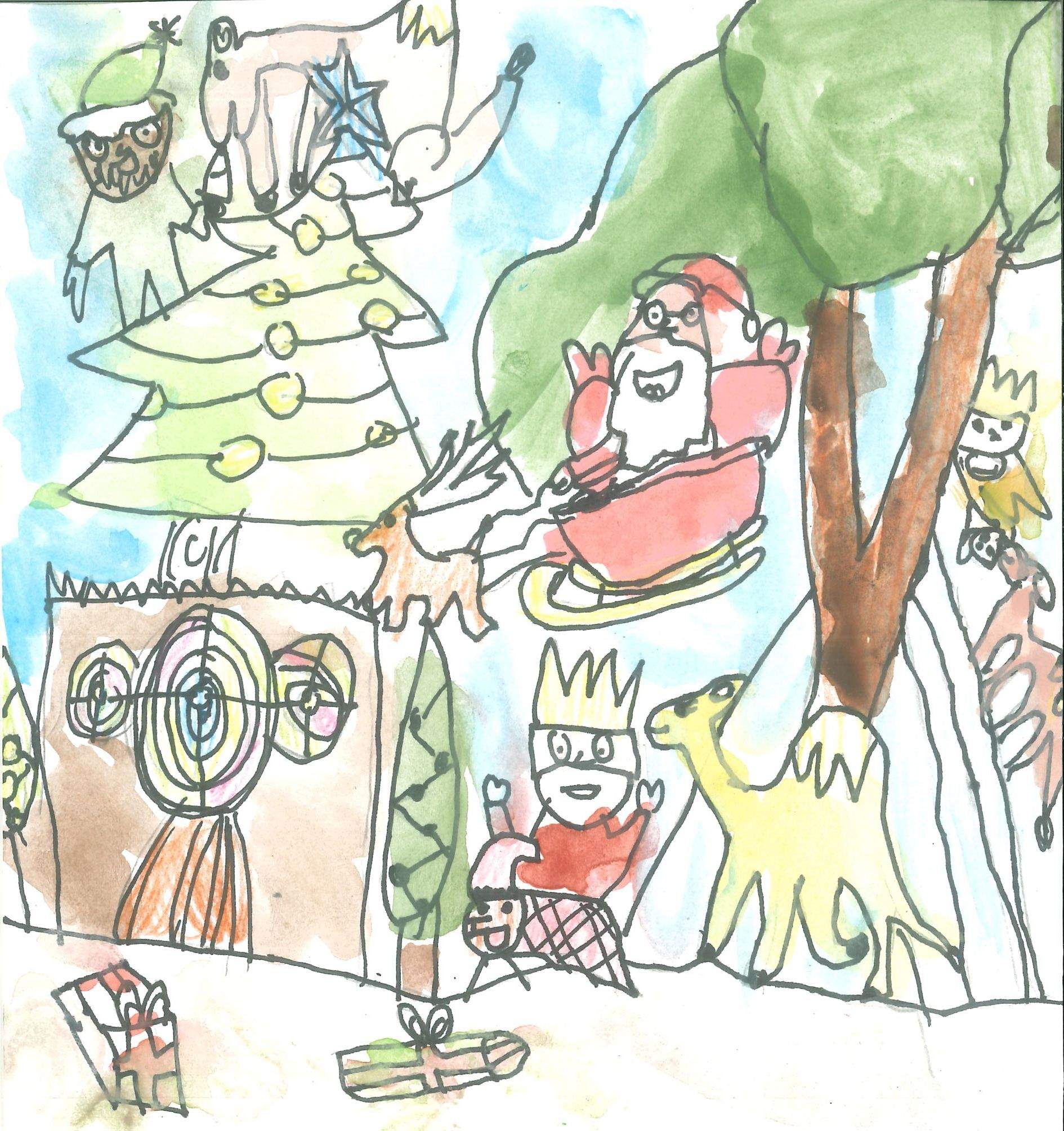 Postal de l'Escola Thau Sant Cugat del concurs del TOT Sant Cugat 