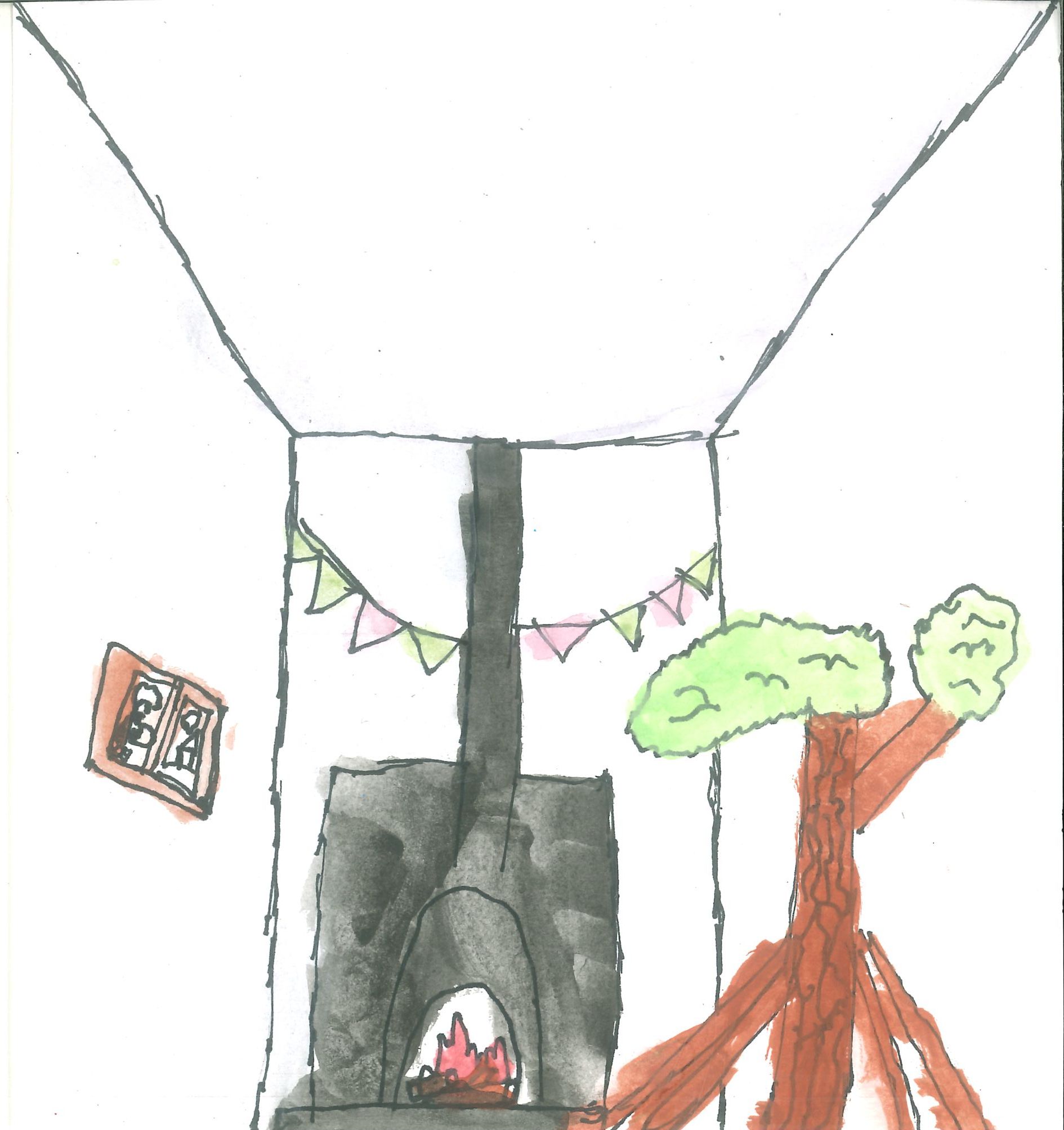 Postal de l'Escola Thau Sant Cugat del concurs del TOT Sant Cugat 