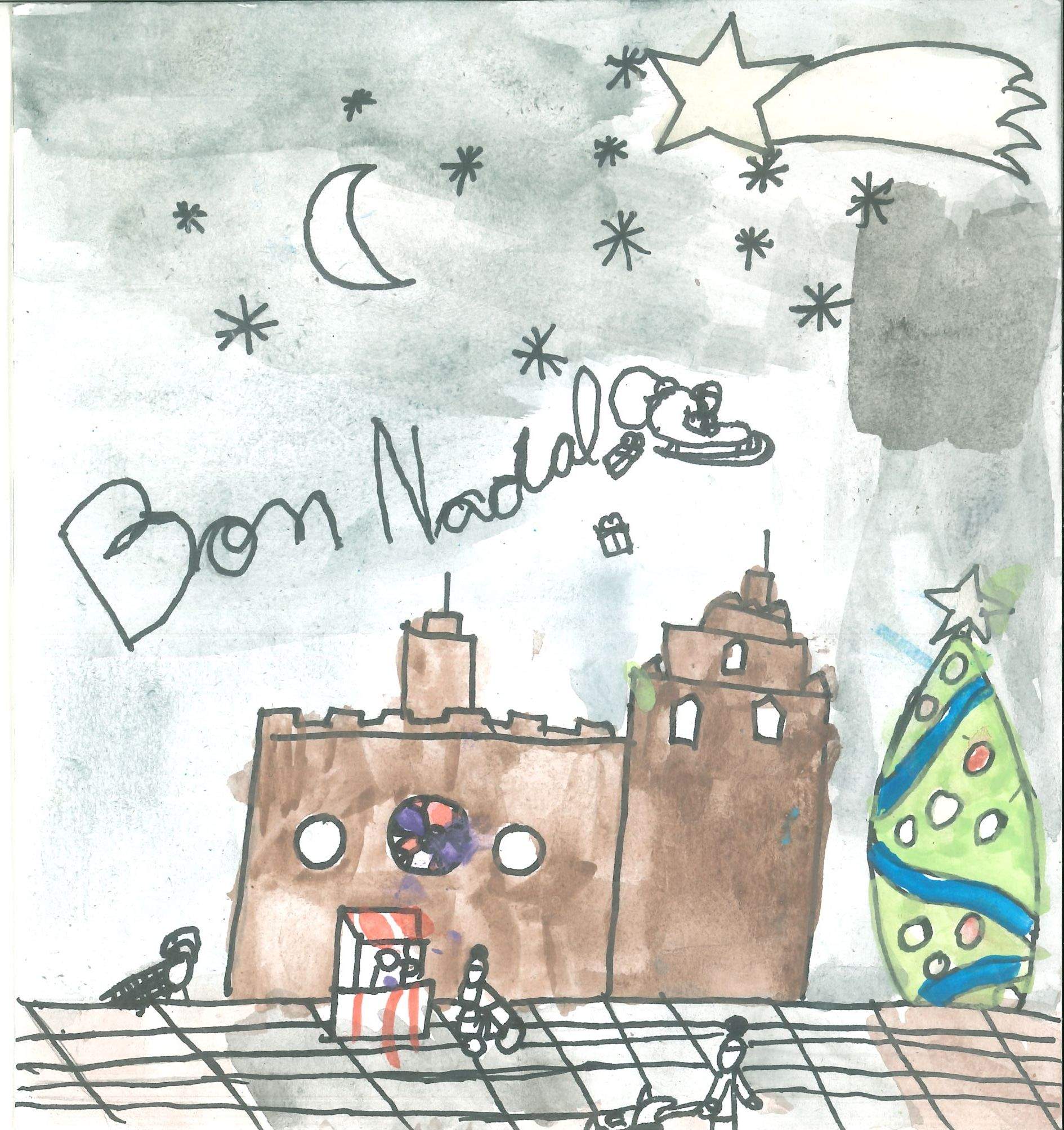 Postal de l'Escola Thau Sant Cugat del concurs del TOT Sant Cugat 