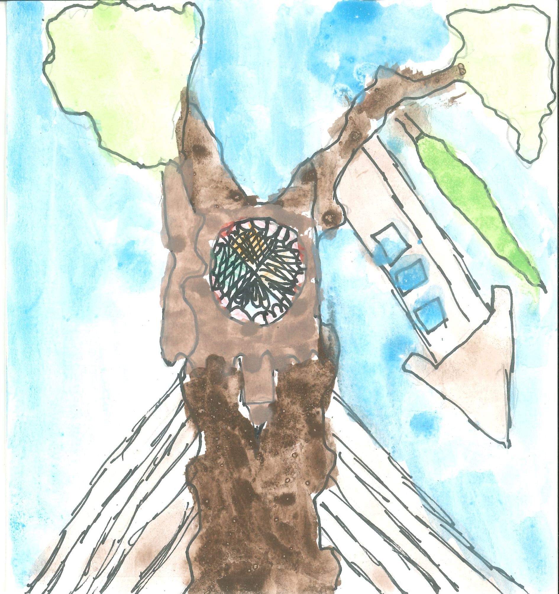 Postal de l'Escola Thau Sant Cugat del concurs del TOT Sant Cugat 