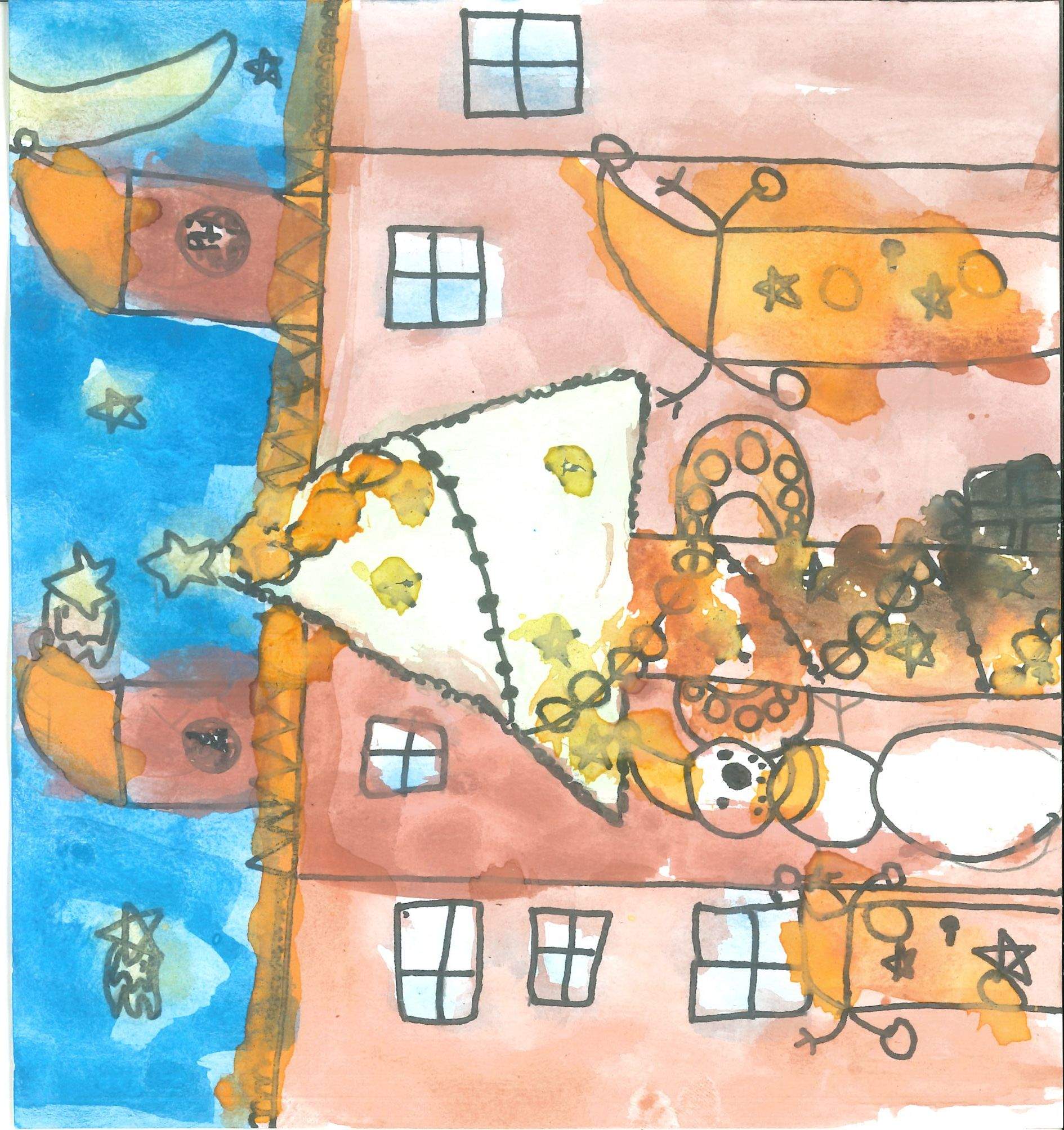 Postal de l'Escola Thau Sant Cugat del concurs del TOT Sant Cugat 