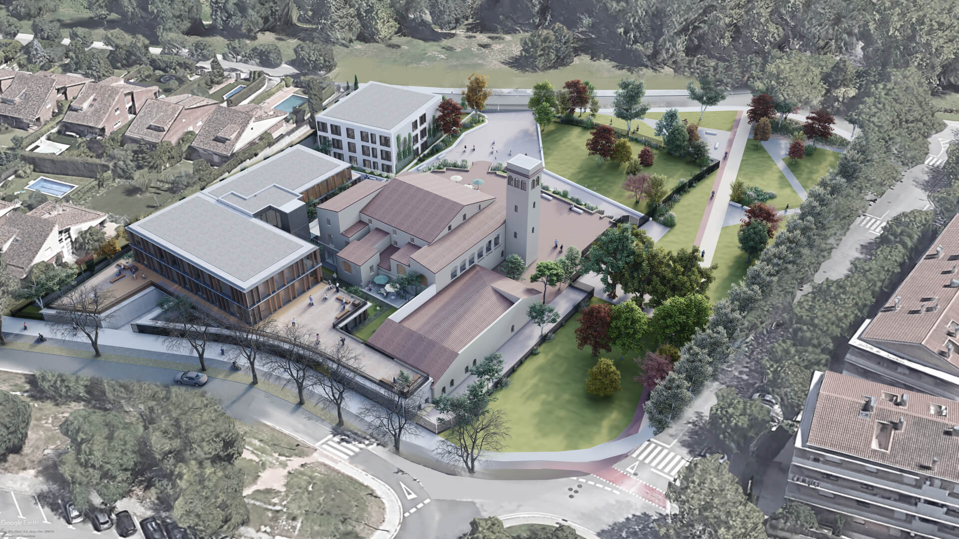 Imatge virtual de com quedaria el projecte a la masia de Can Cabassa FOTO: Duran Arquitectes