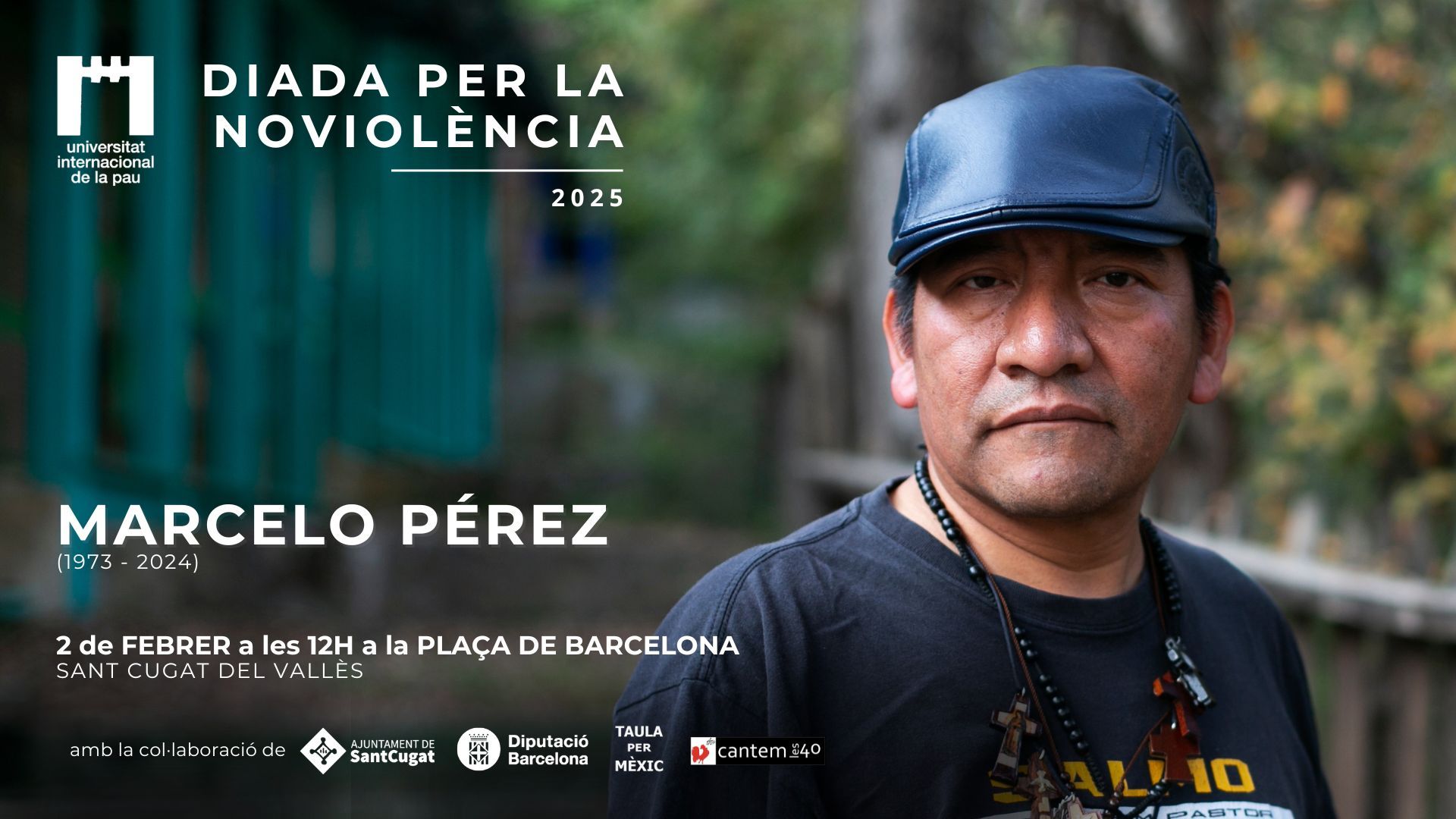 Cartell de l'acte que celebrarà Unipau el pròxim 2 de febrer a la plaça Barcelona