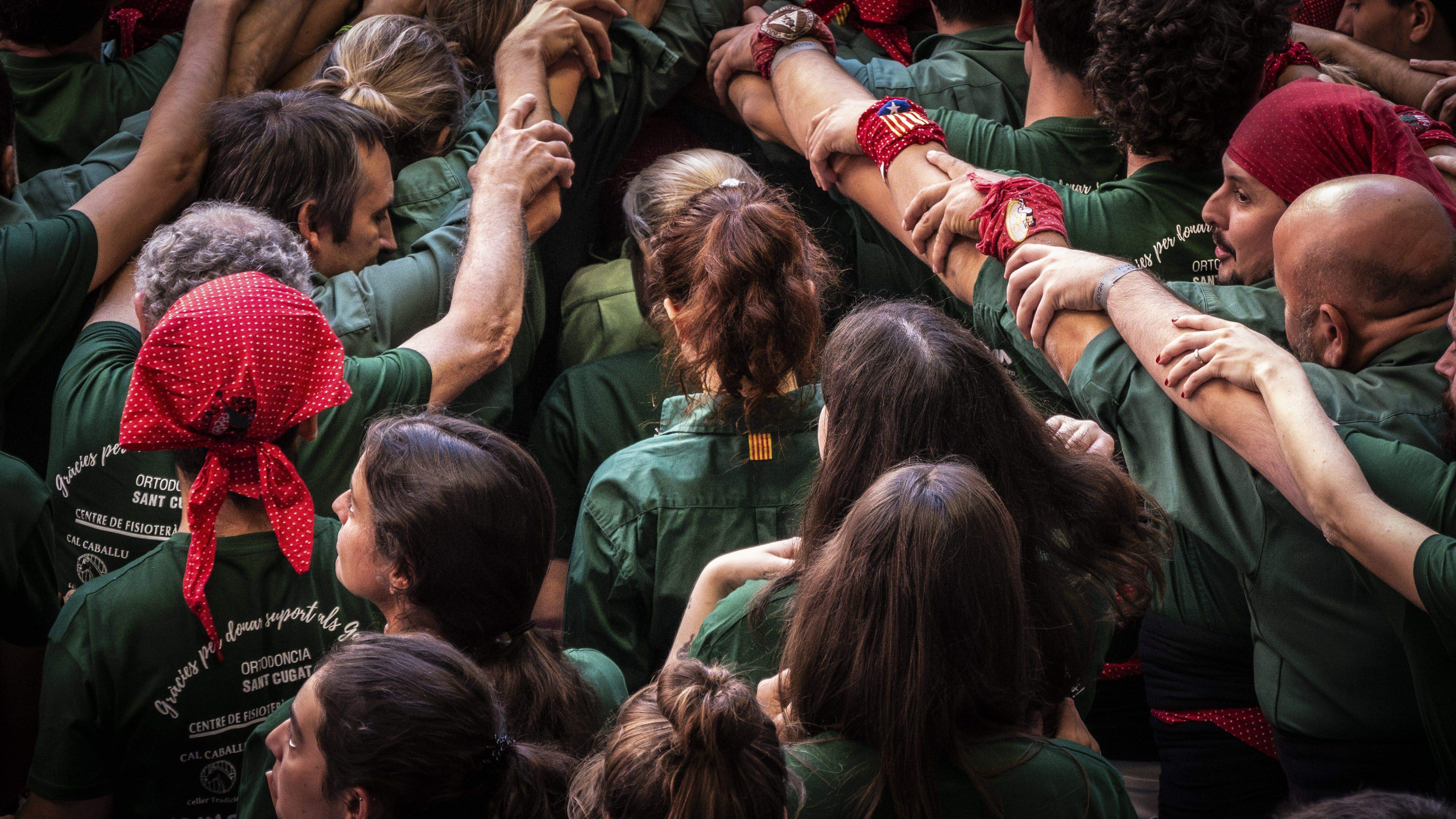 Pinya dels Gausacs. FOTO: Castellers de Sant Cugat