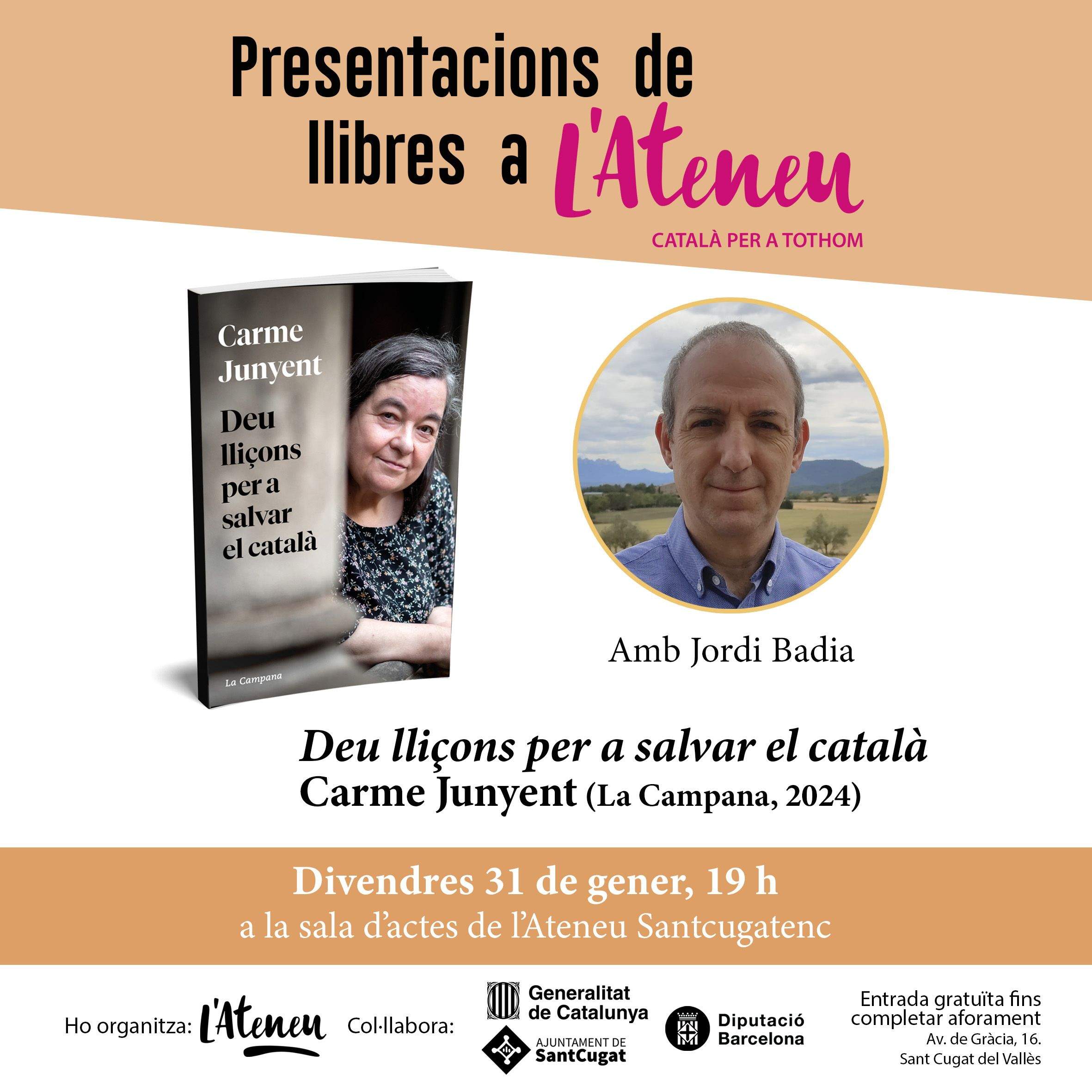Presentació a l'Ateneu Santcugatenc. FOTO: Ateneu Santcugatenc