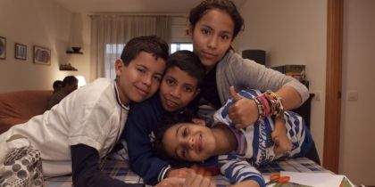 En Mahfoud (centre de la imatge) quan vivia a Sant Cugat. FOTO: TOT