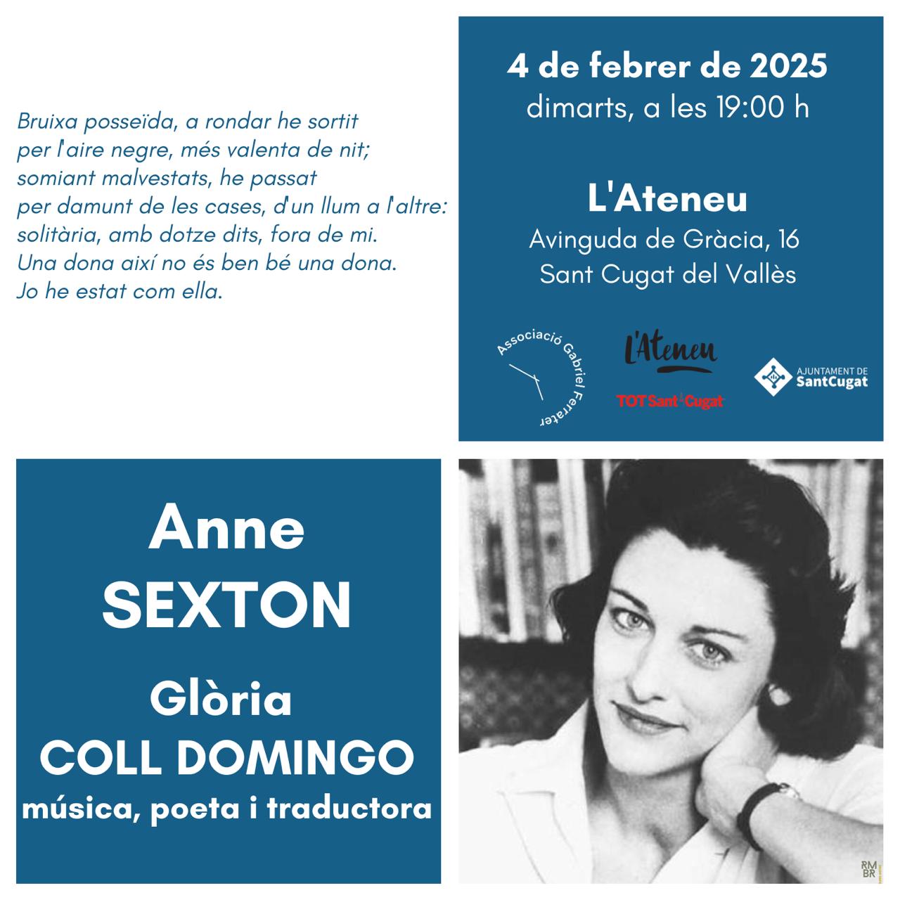 Anne Sexton al descobert. FOTO: Associació Gabriel Ferrater