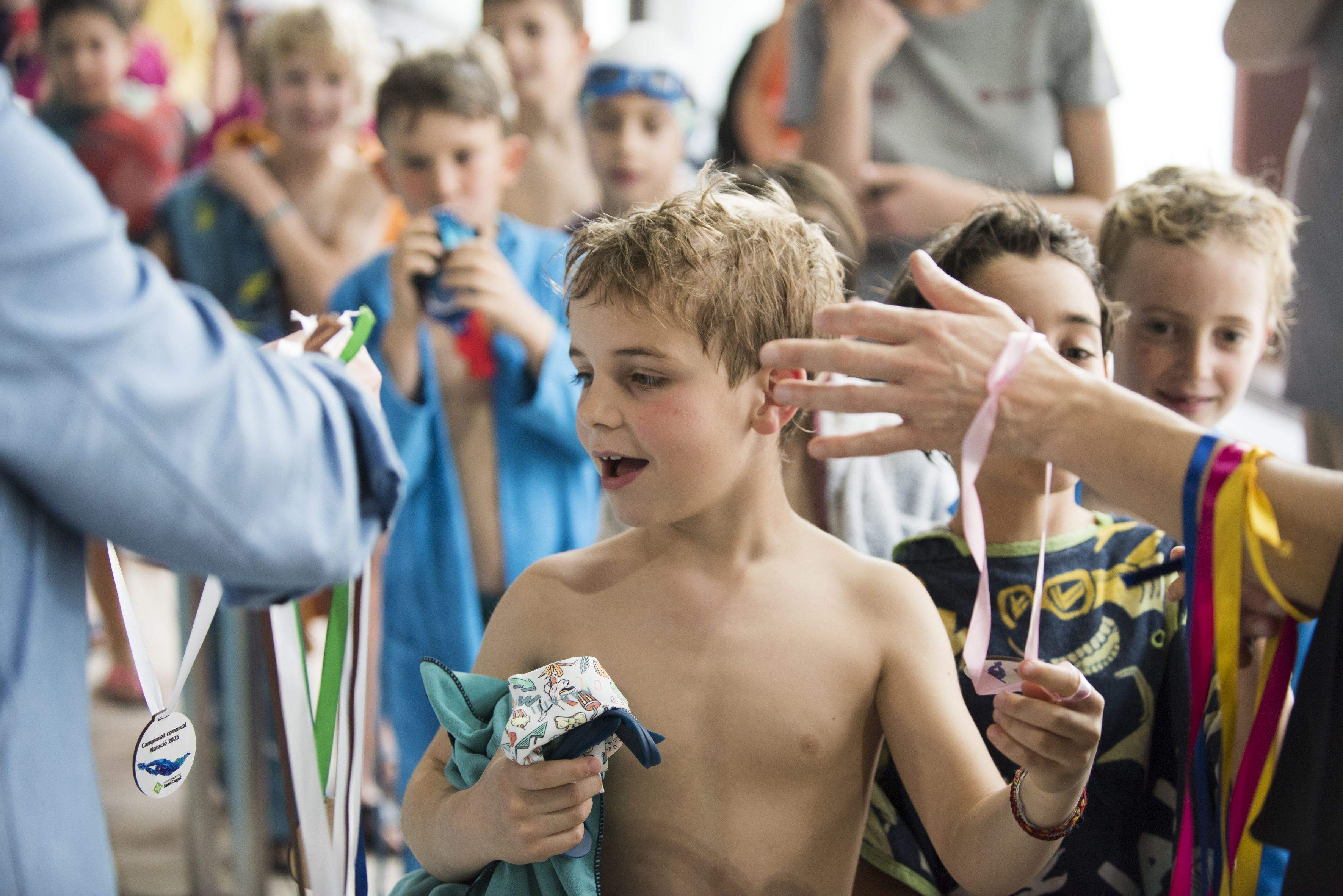 Campionat de natació escolar. FOTO: Bernat Millet
