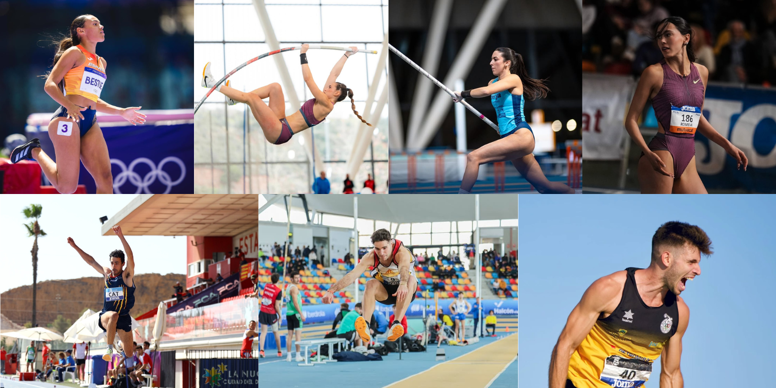 Els 7 atletes de Sant Cugat que participaran en el Campionat d'Espanya. FOTO: Cedida